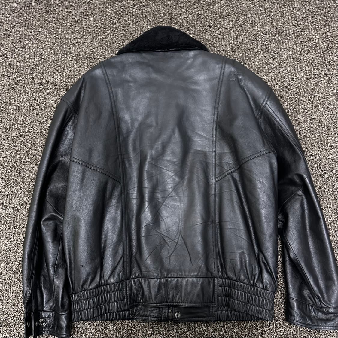 CHANCE 챈스 퍼 양가죽 자켓 블랙 XL 상품이미지5