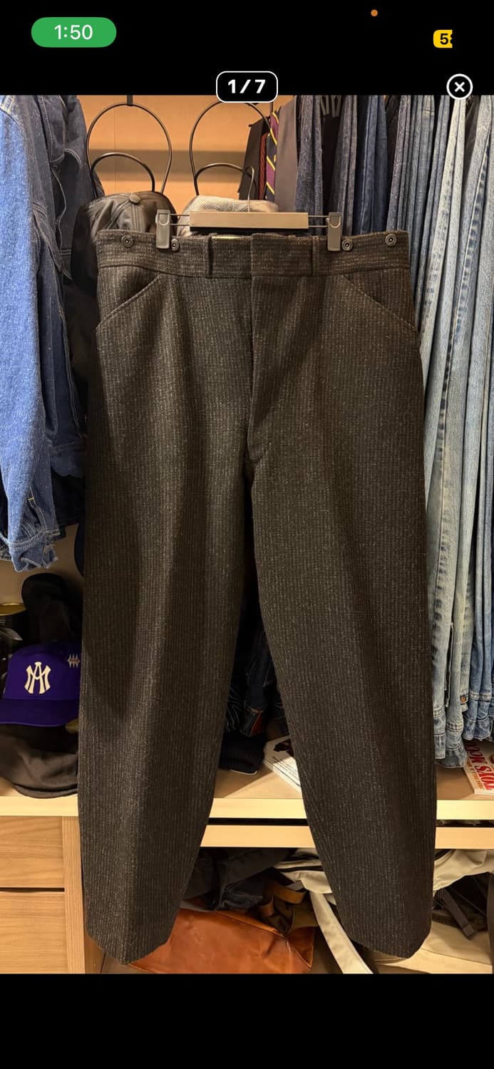 Woolrich 60~70s 빈티지 스트라이프 울 매키 노 팬츠 상품이미지1