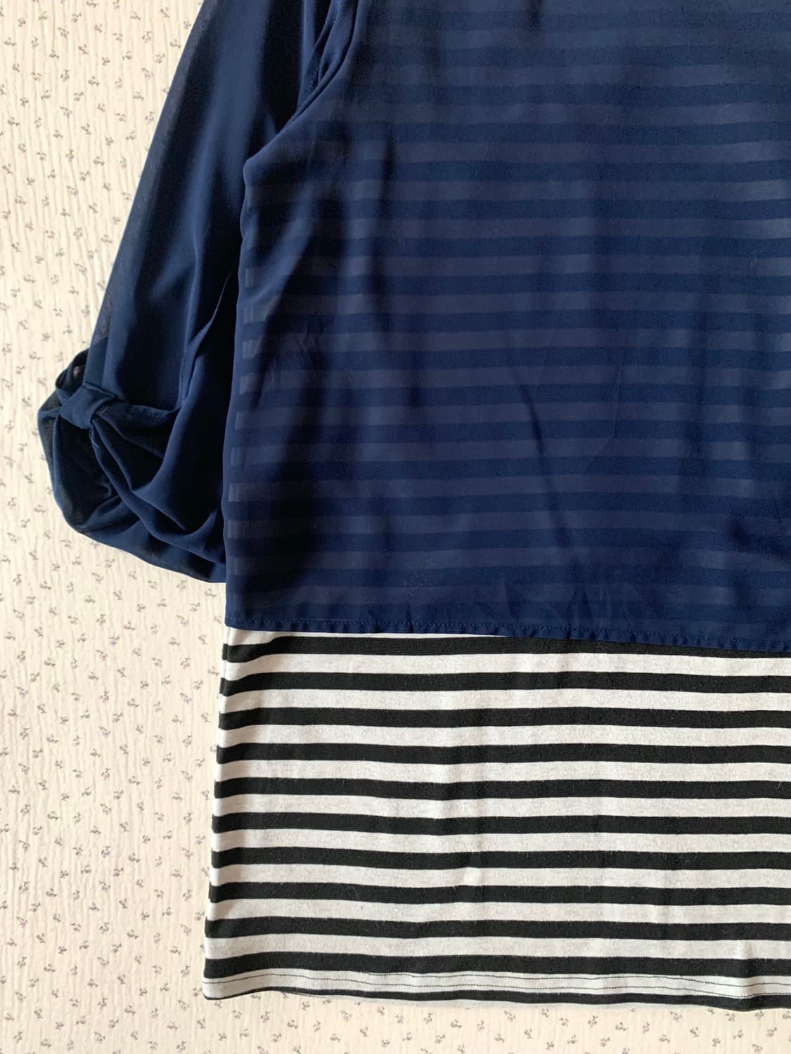 네이비 스트라이프 레이어드 튜닉 상품이미지2