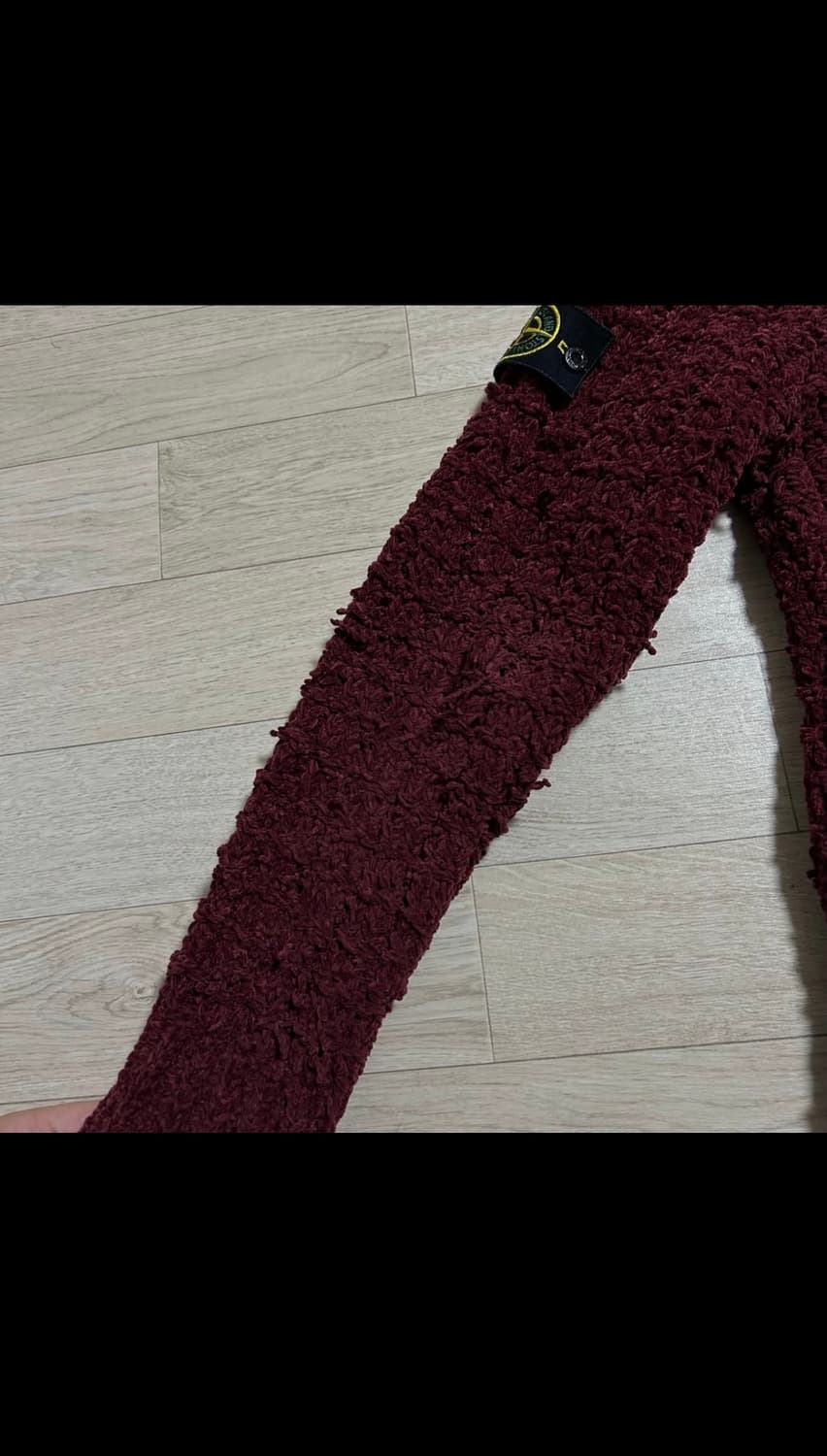 스톤 아일랜드 슈닐 니트 버건디 2XL 상품이미지6