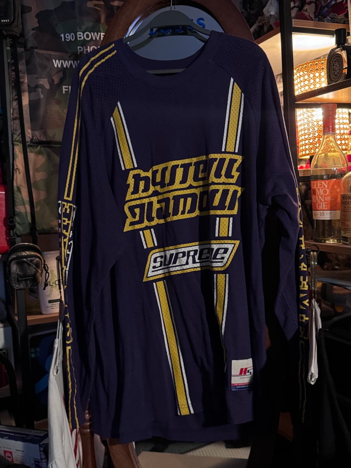 Xl 슈프림 x 히스테릭글래머 메쉬 롱슬리브 네이비 상품이미지1