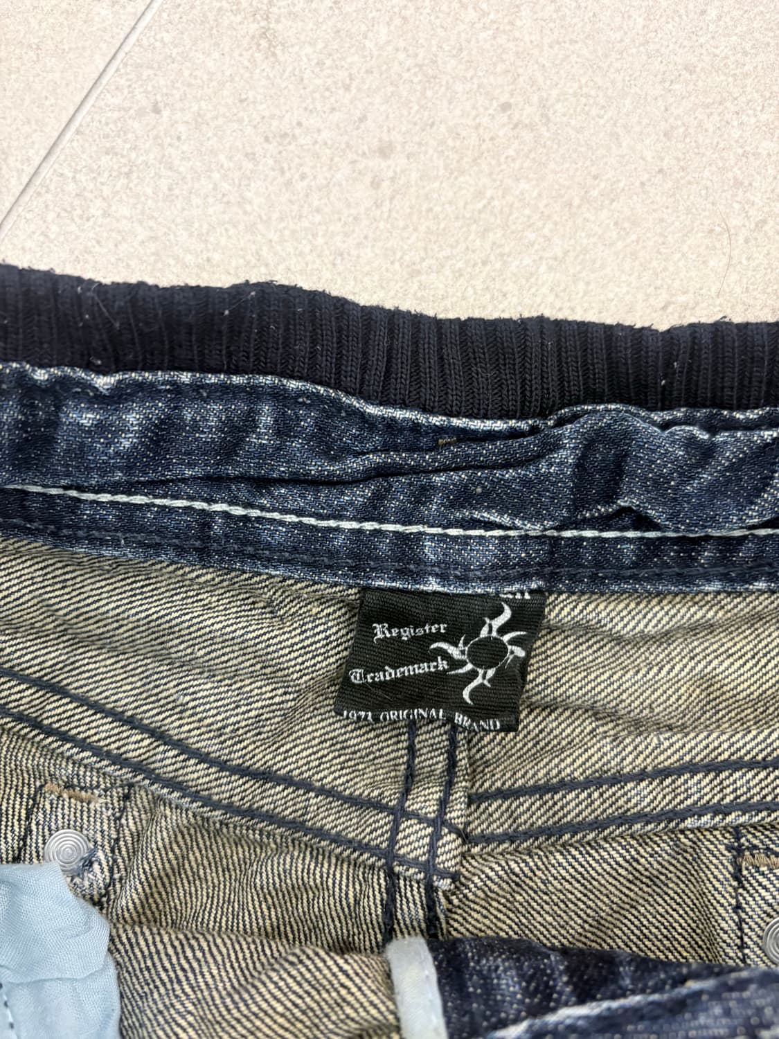 레오파드 지퍼 데님 퍼 숏팬츠 상품이미지5