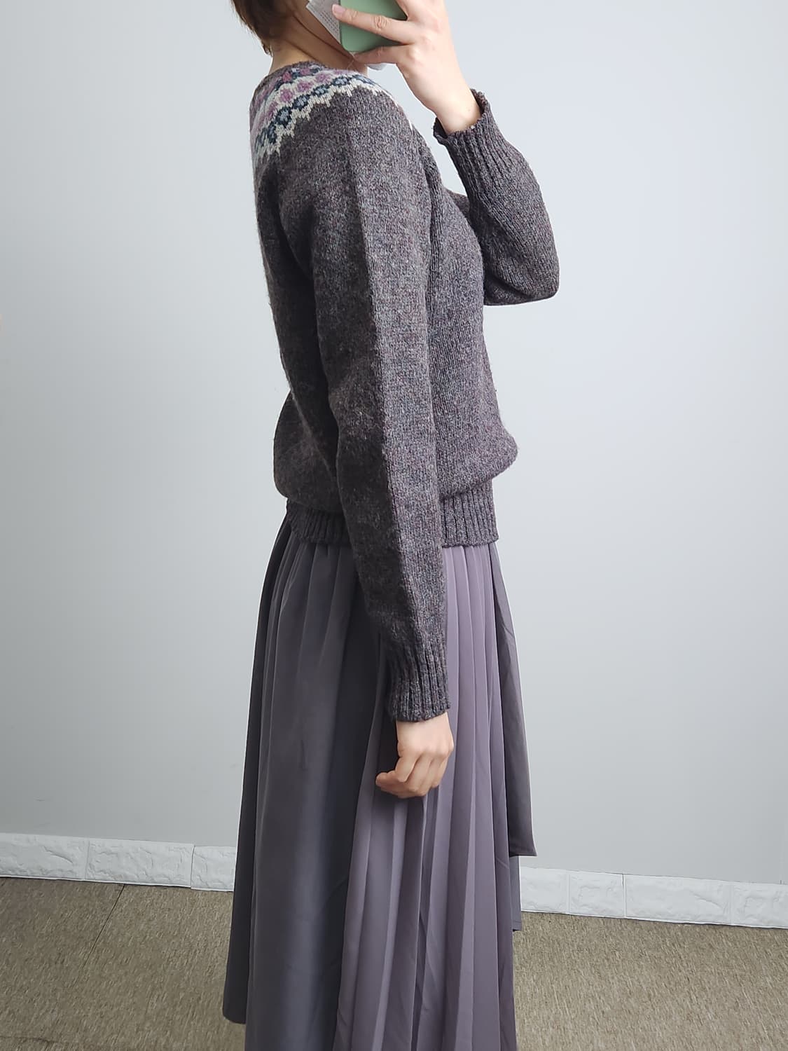 패턴 울 니트 상품이미지3