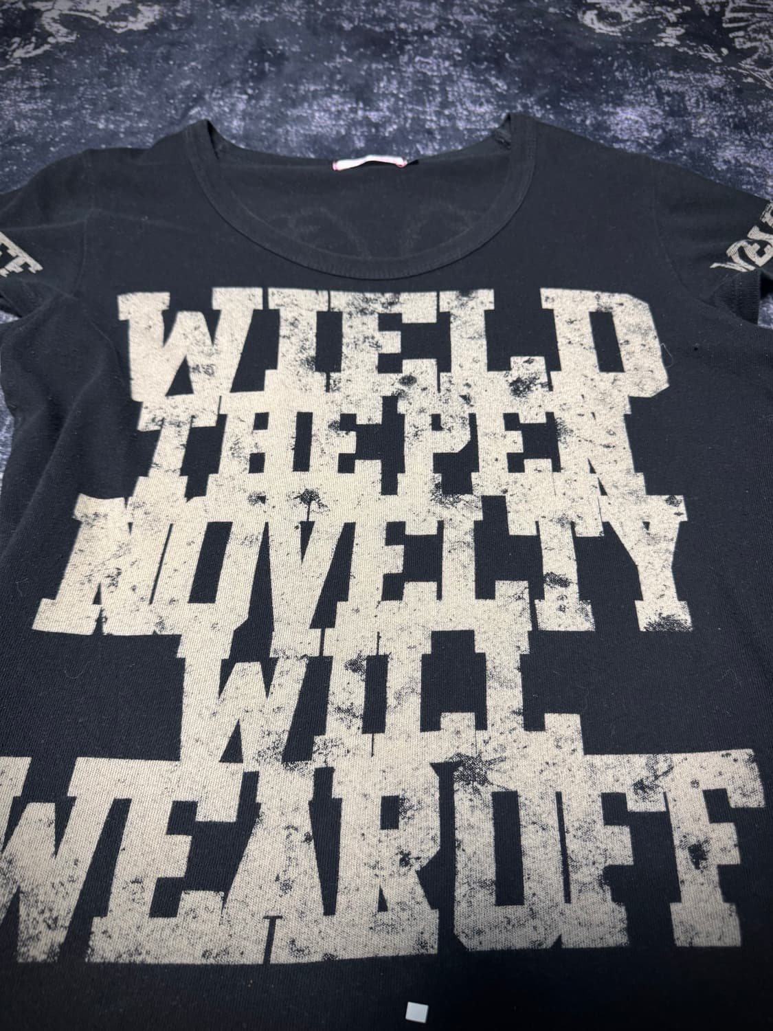 “DIG DEEP”Printed Detail Short T-shirt 상품이미지2