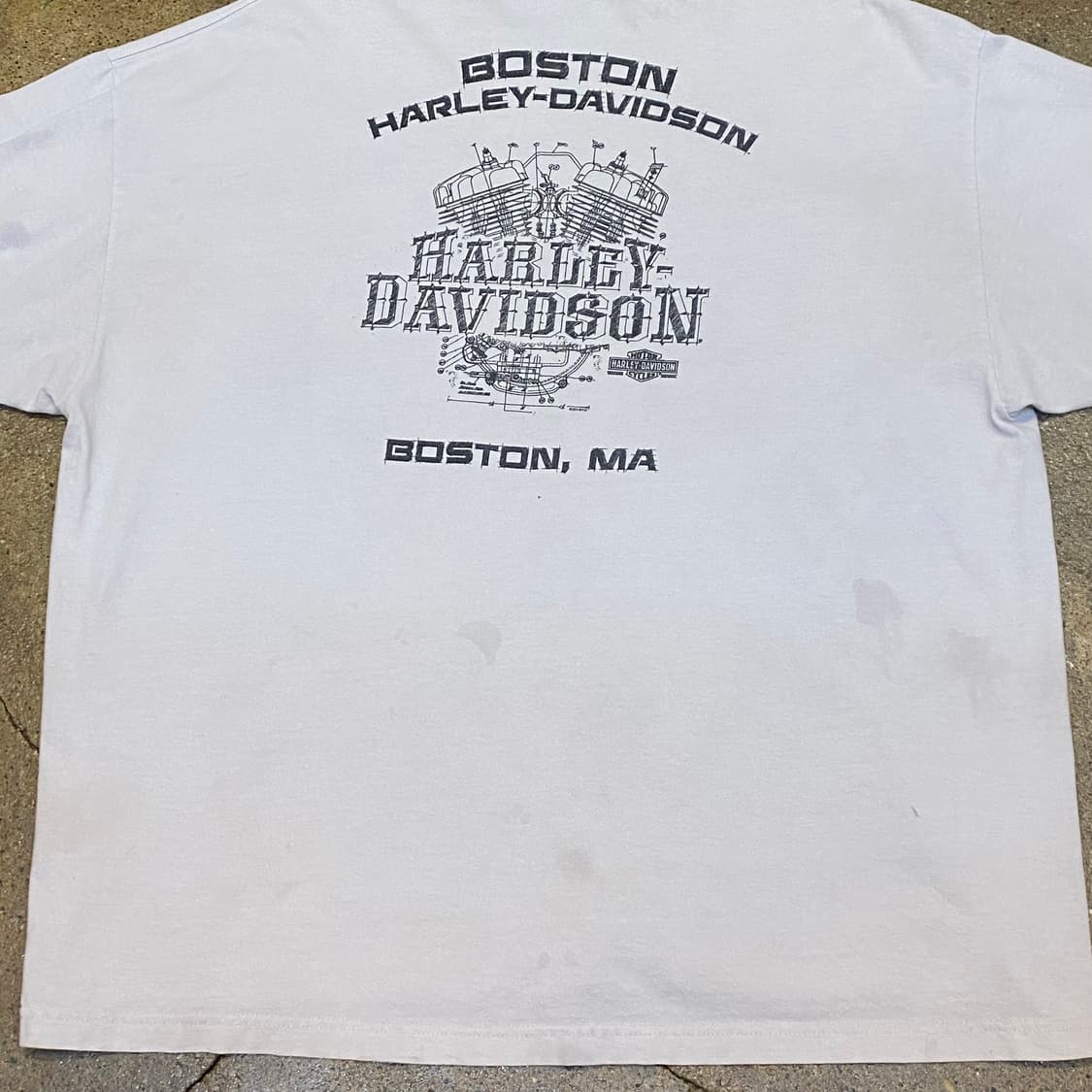 미국 빈티지 할리데이비슨 레어 유니크 프린팅 티셔츠 반팔티 상품이미지9