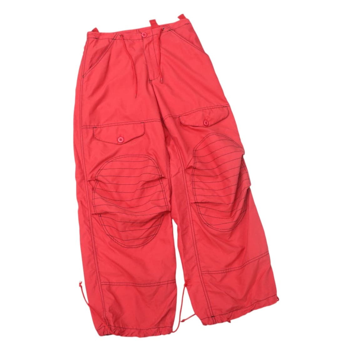 UFO 빈티지 레드 립스탑 니패드 카고 팬츠 (S) 상품이미지1