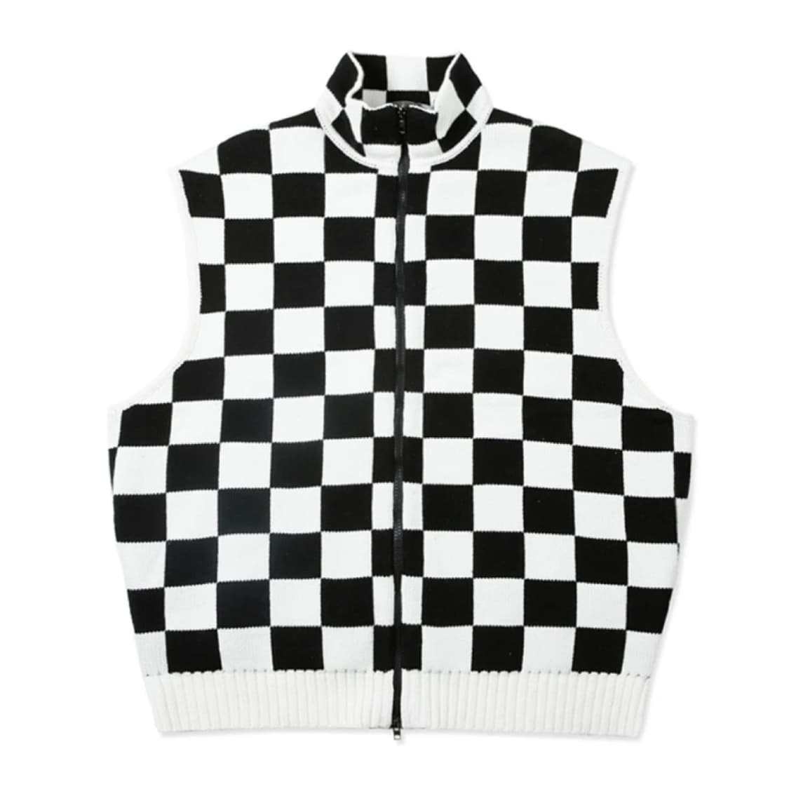 엑스톤즈 체크 니트 조끼  상품이미지1