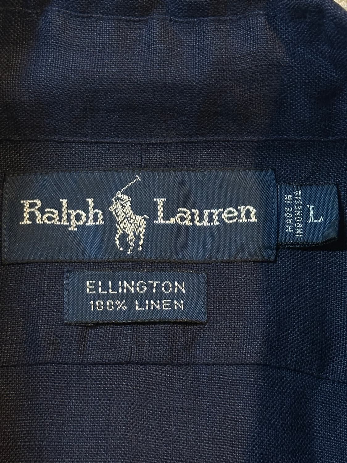 폴로 랄프로렌 엘링턴 카키포니 린넨셔츠 네이비 상품이미지4