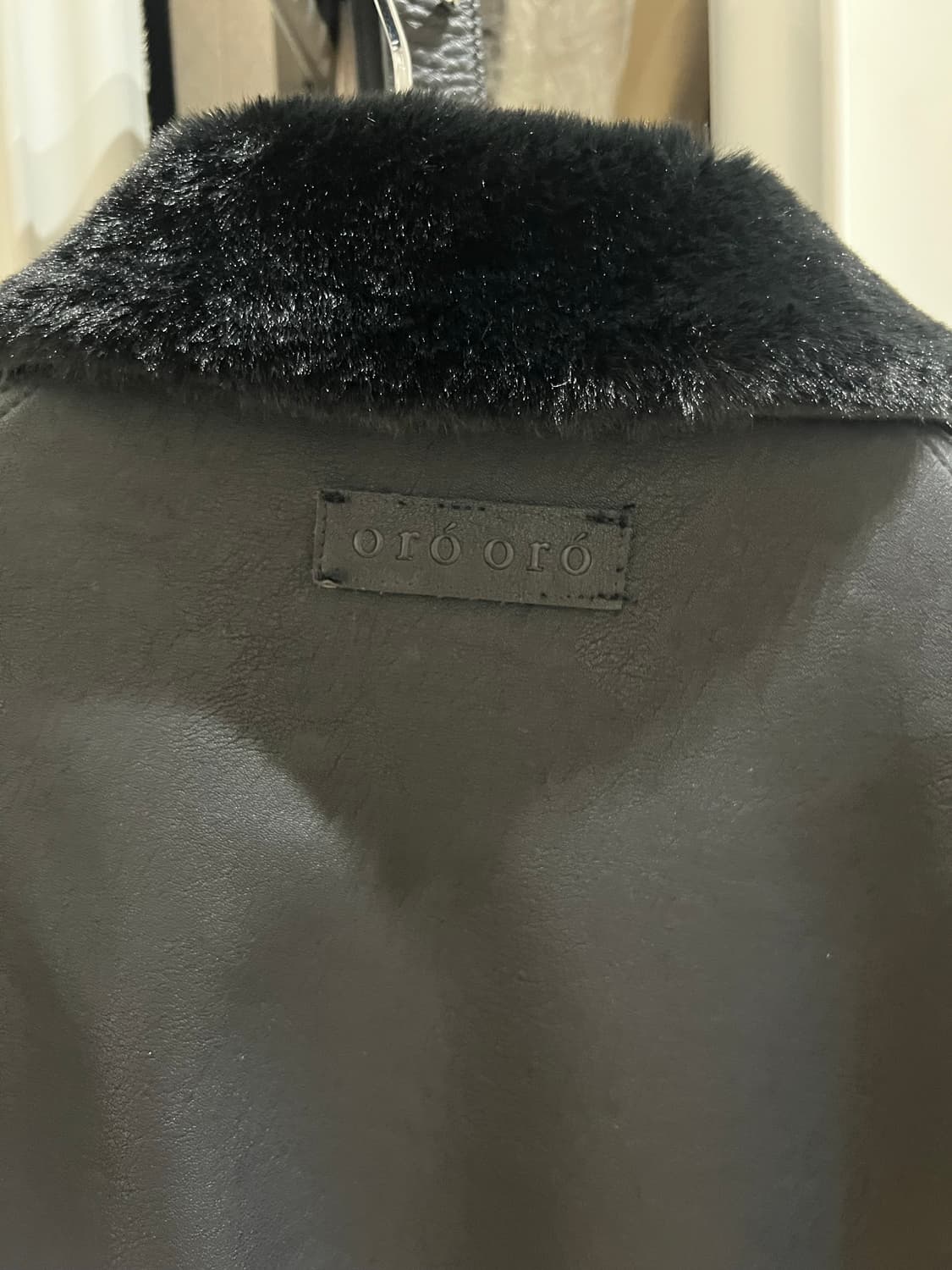 Oro 언샘블 퍼 블루종 무스탕 블랙 M 상품이미지7