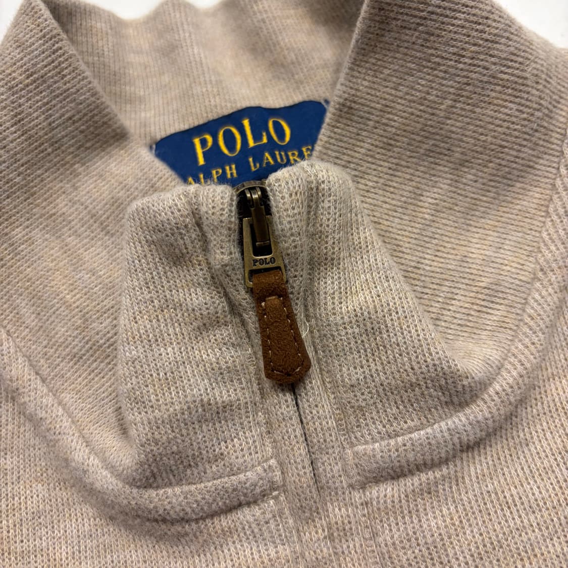 [M] 폴로 랄프로렌 신형 큐알 하프넥 맨투맨 베이지 C638 상품이미지4