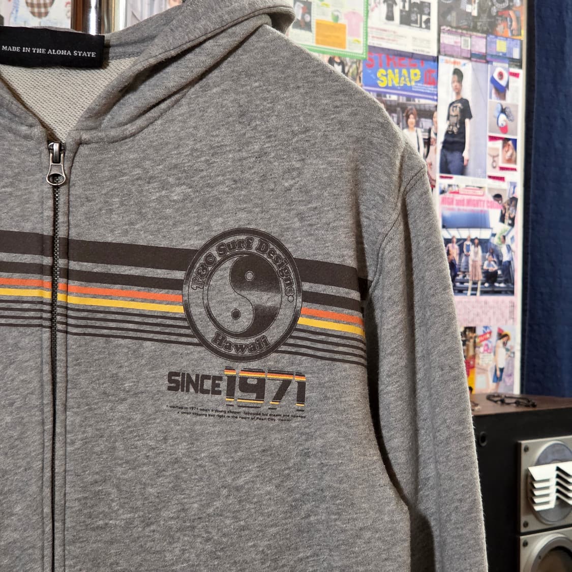 JPN 티엔씨 서프 그레이 프린팅 후드집업 상품이미지2