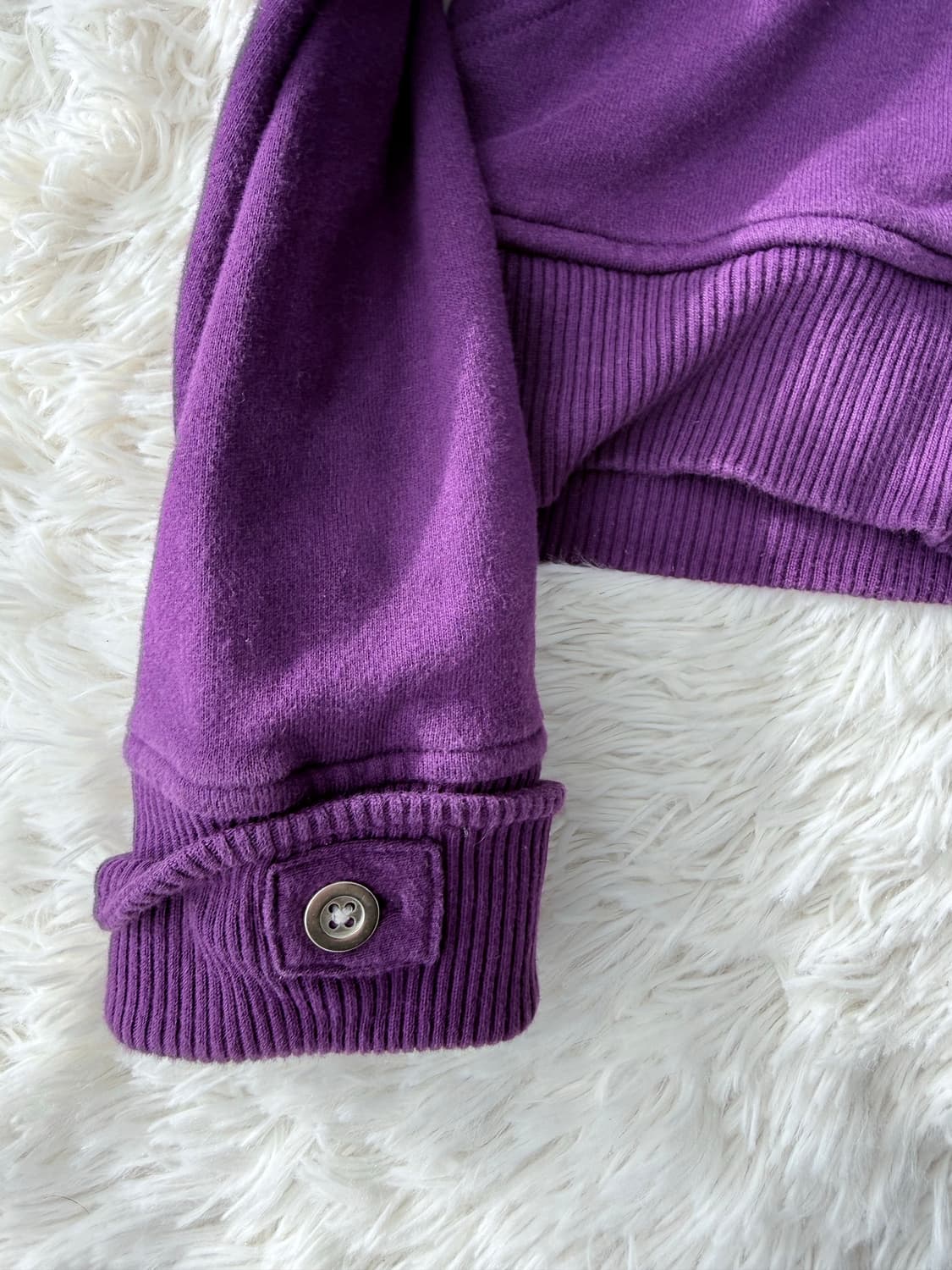 Y2K 그런지 딥퍼플 투웨이 후드 집업 상품이미지5