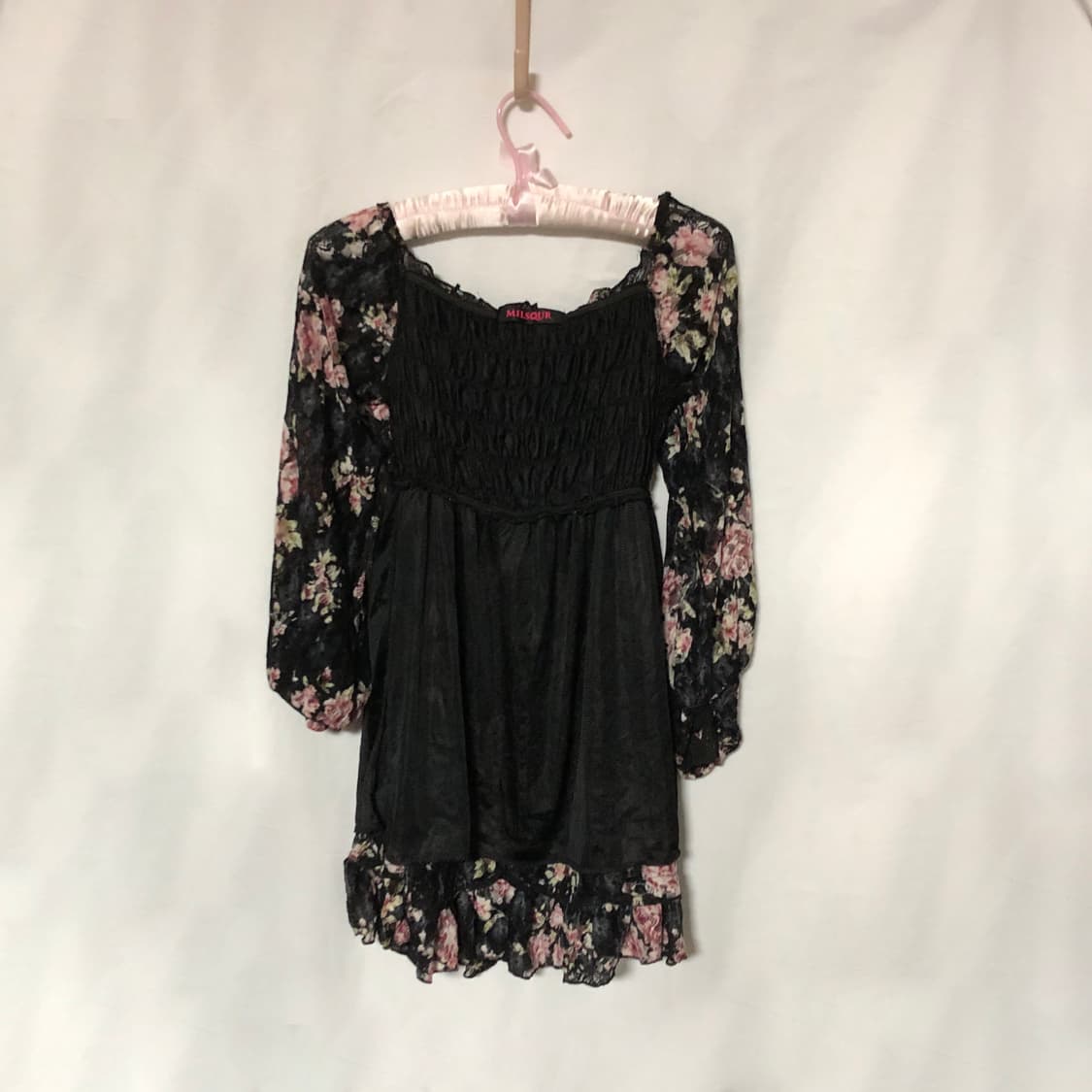 꽃무늬 레이스 원피스 블랙 상품이미지8