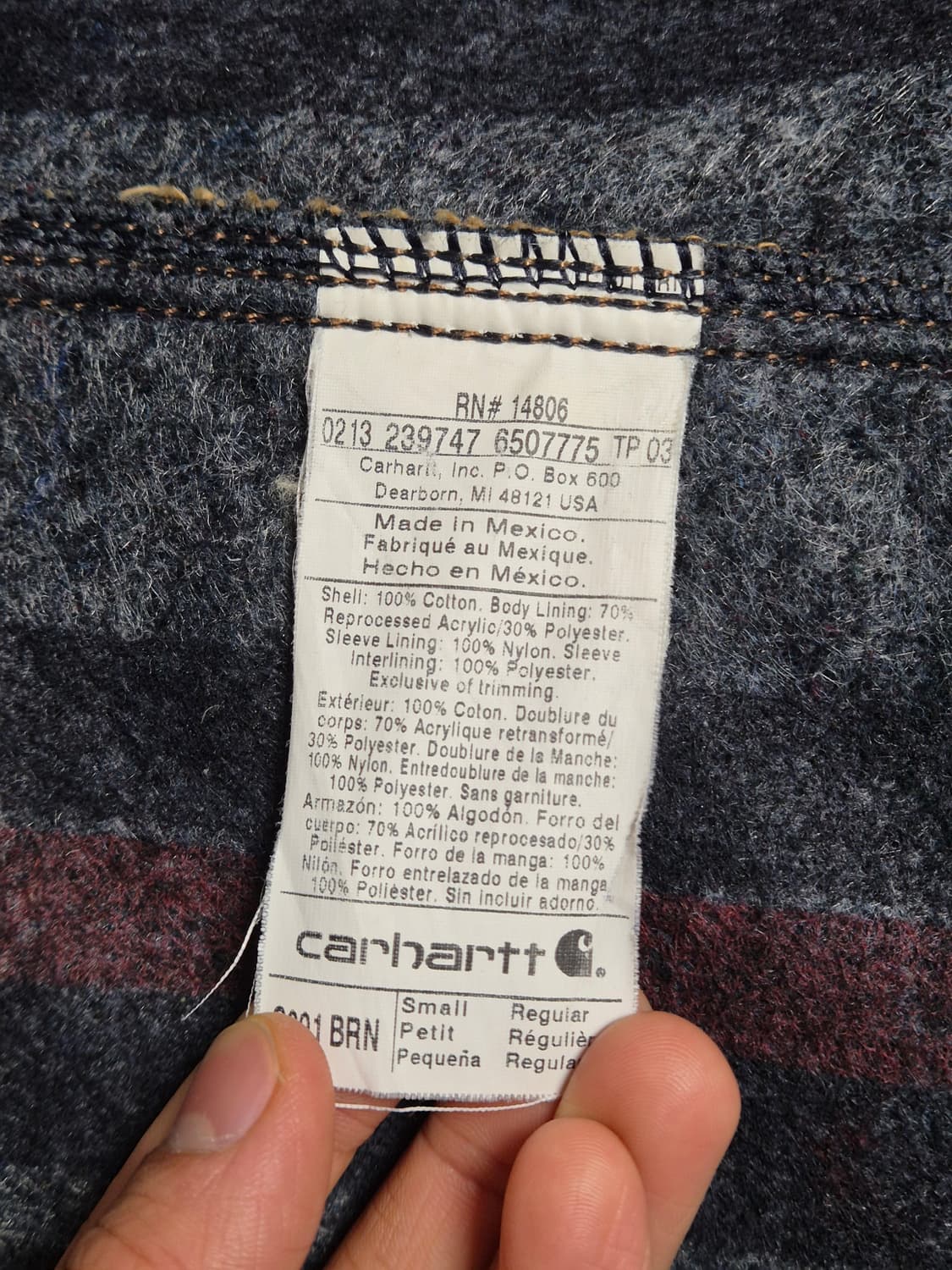 칼하트 초어코트 US라인 S사이즈 C001 브라운  상품이미지4