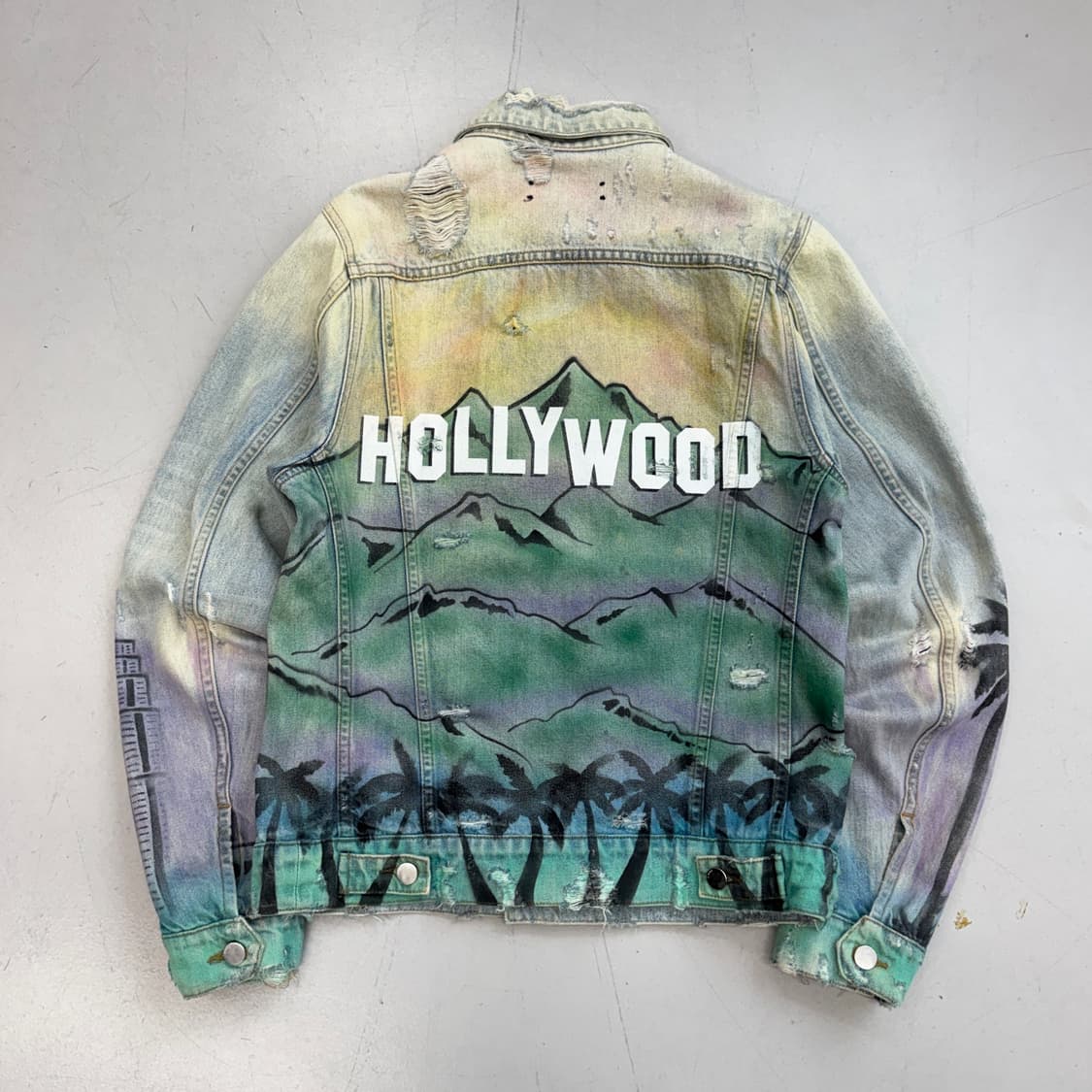 아미리 시티스케이프 디스트레스드 데님 자켓 상품이미지3