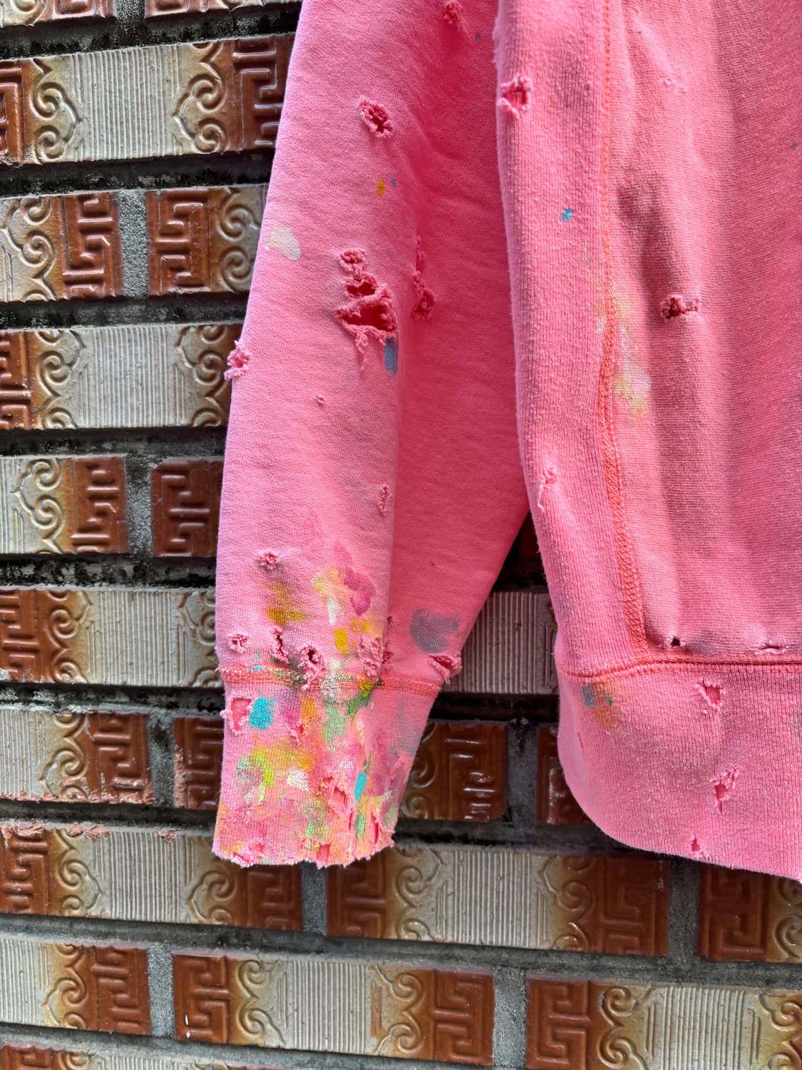 18ss 슈프림 디스트레스드 페인팅 트레쉬 후드 상품이미지8