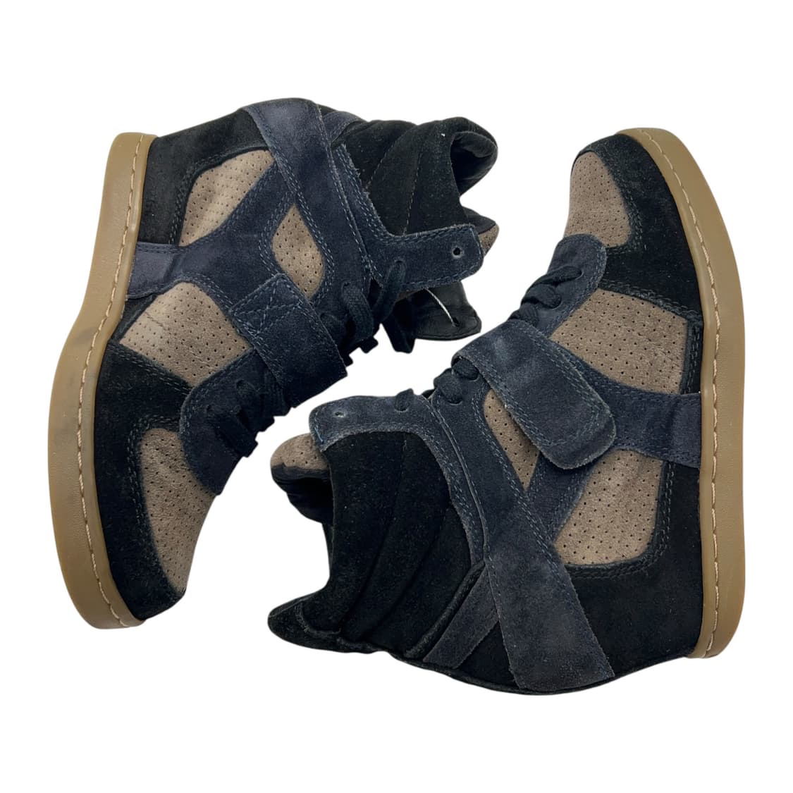 250 W 아쉬 보위 웨지 스니커즈 네이비 브라운 (EU40) 상품이미지3