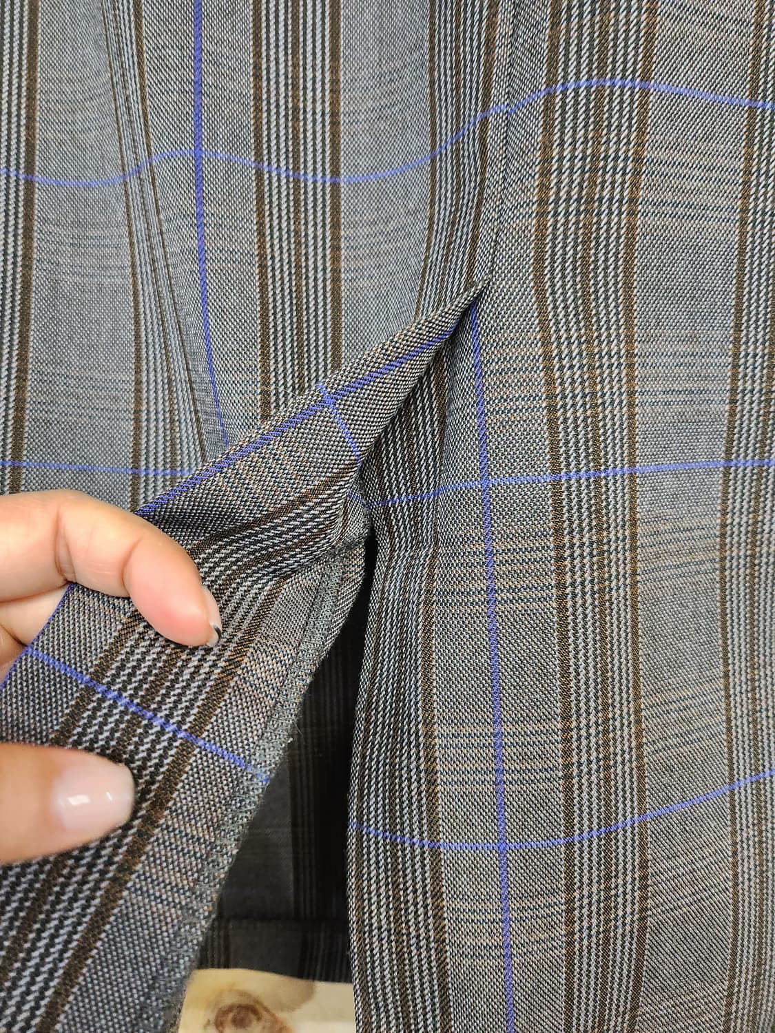 1089) 체크 패턴 H라인 스커트 상품이미지4