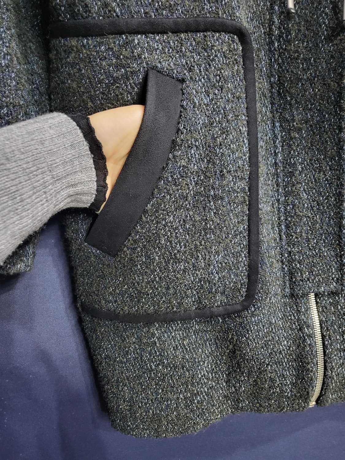 마쥬 트위드 세미오버핏 코트 상품이미지4