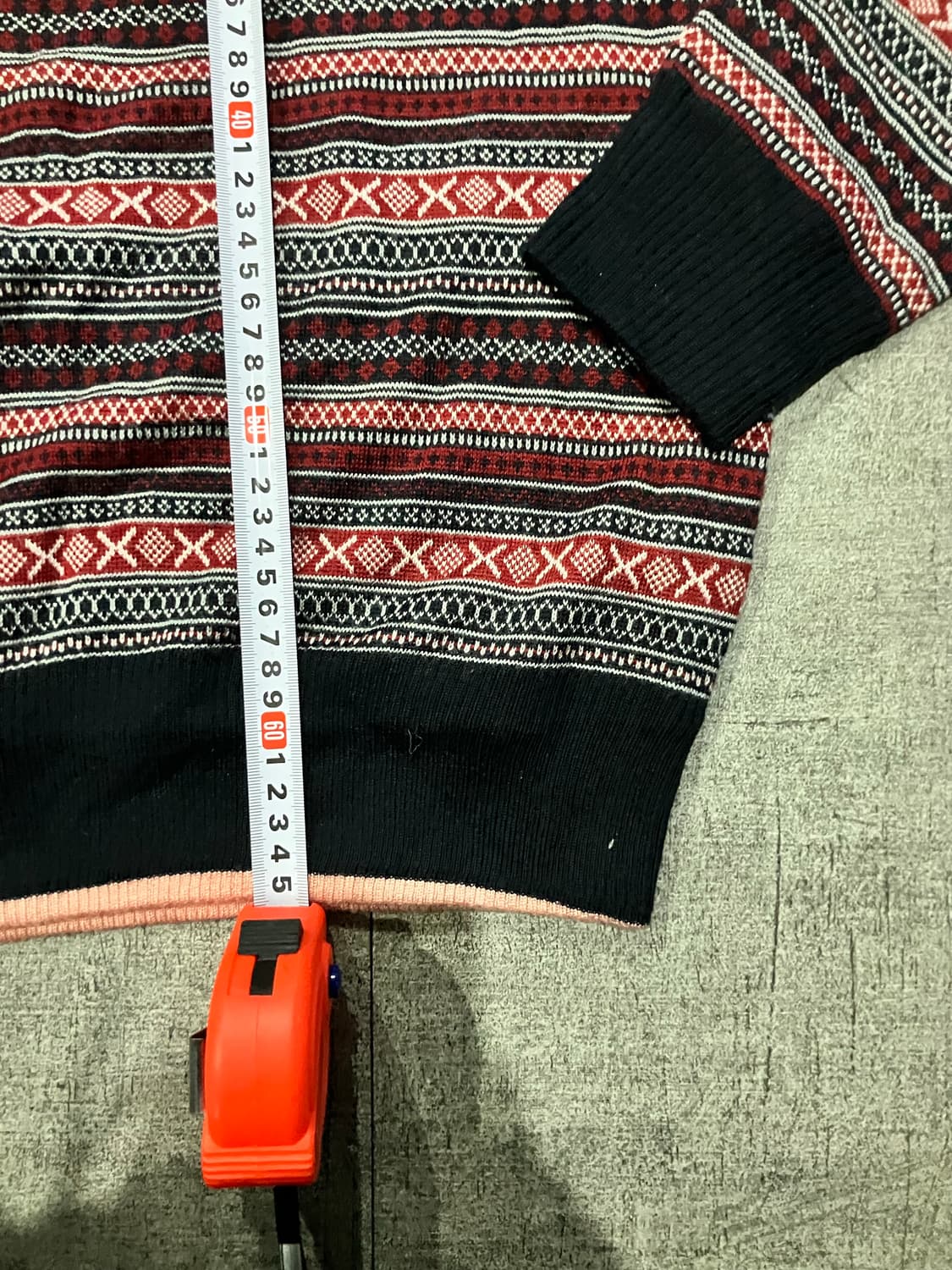 일본빈티지 올드스쿨아메카지 스트라이프 브이넥 니트스웨터 상품이미지3