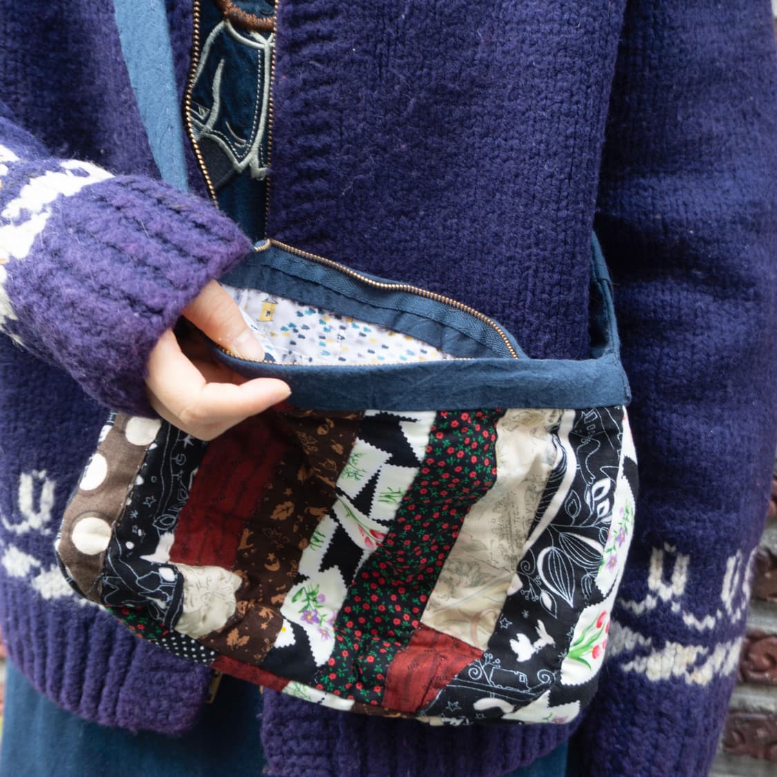 조각보 패치워크 크로스백 상품이미지1