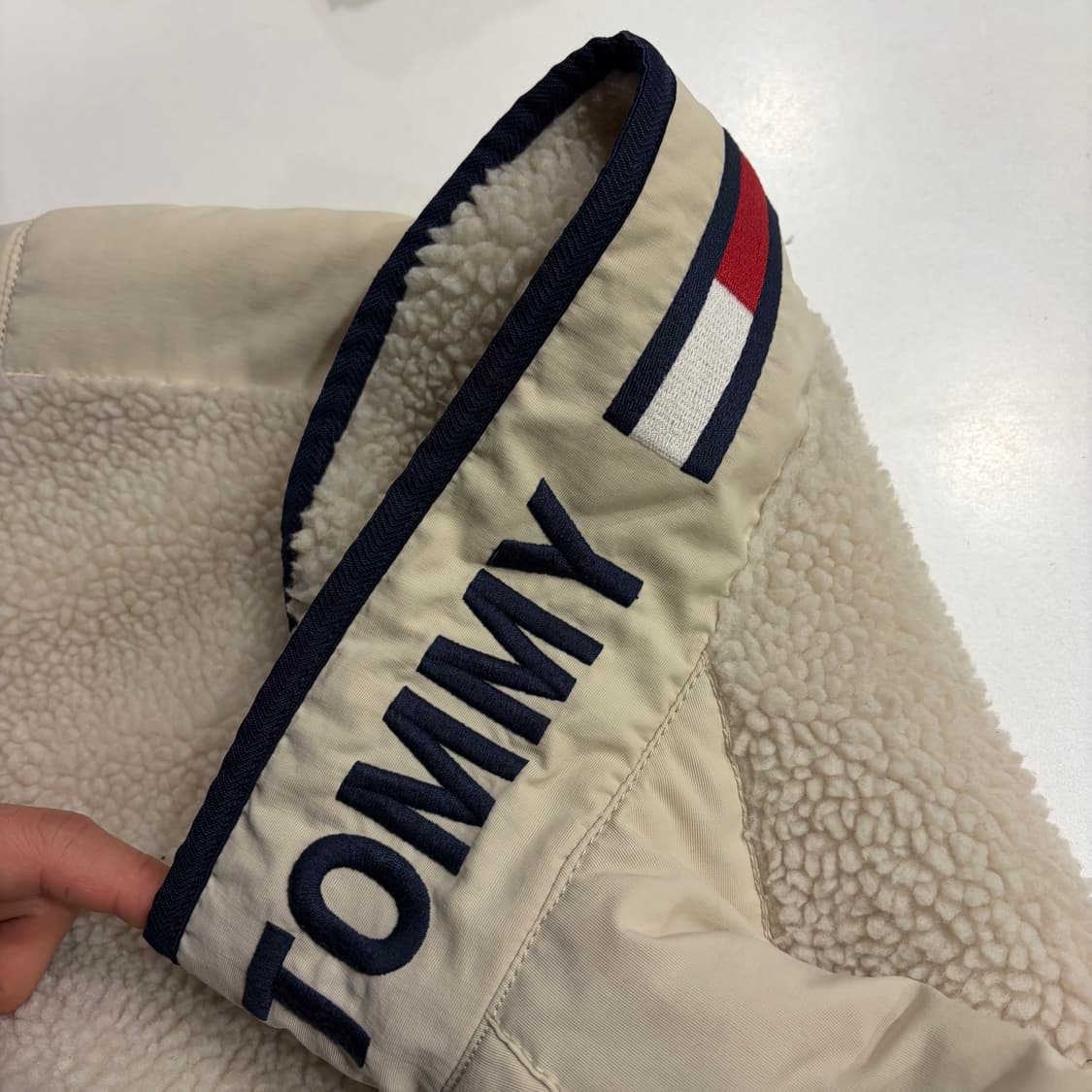 [L] 타미진스 타미힐피거 아이보리 뽀글이 플리스 자켓 B878 상품이미지5