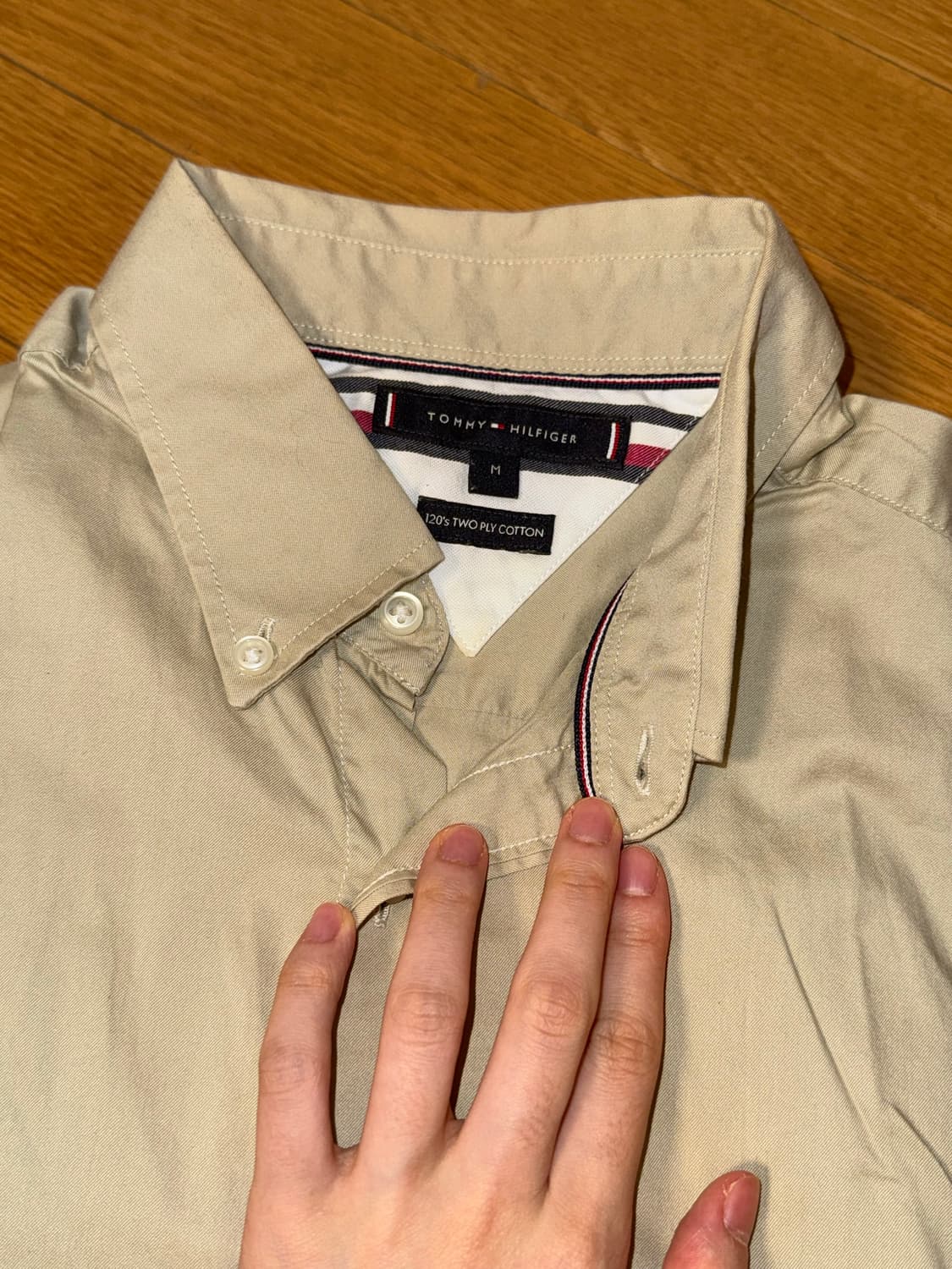 Tommy Hilfiger 베이지 클래식 셔츠 (M) 타미힐피거 상품이미지2