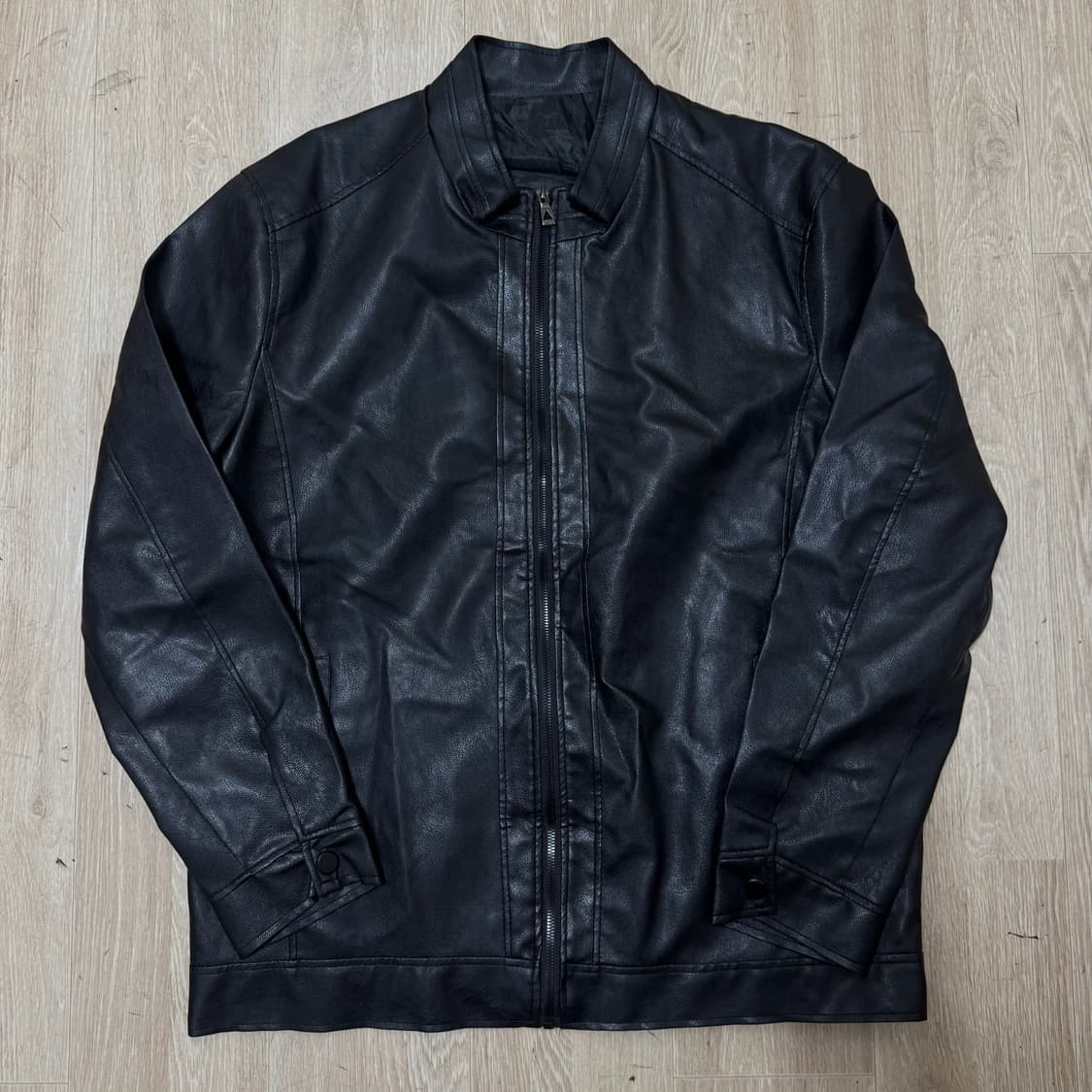 남성 클래식 싱글 라이더 가죽자켓 4XL  상품이미지1