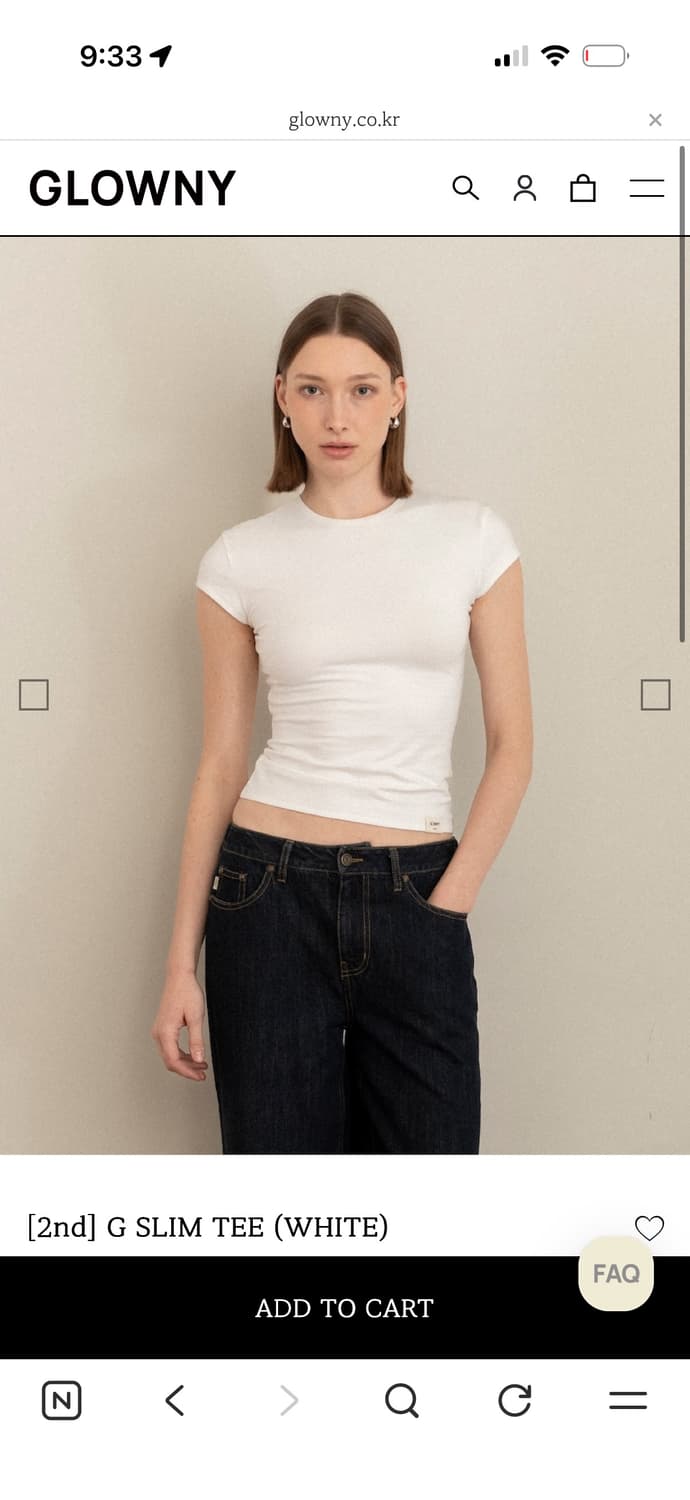 글로니 g slim tee ( white ) 상품이미지1
