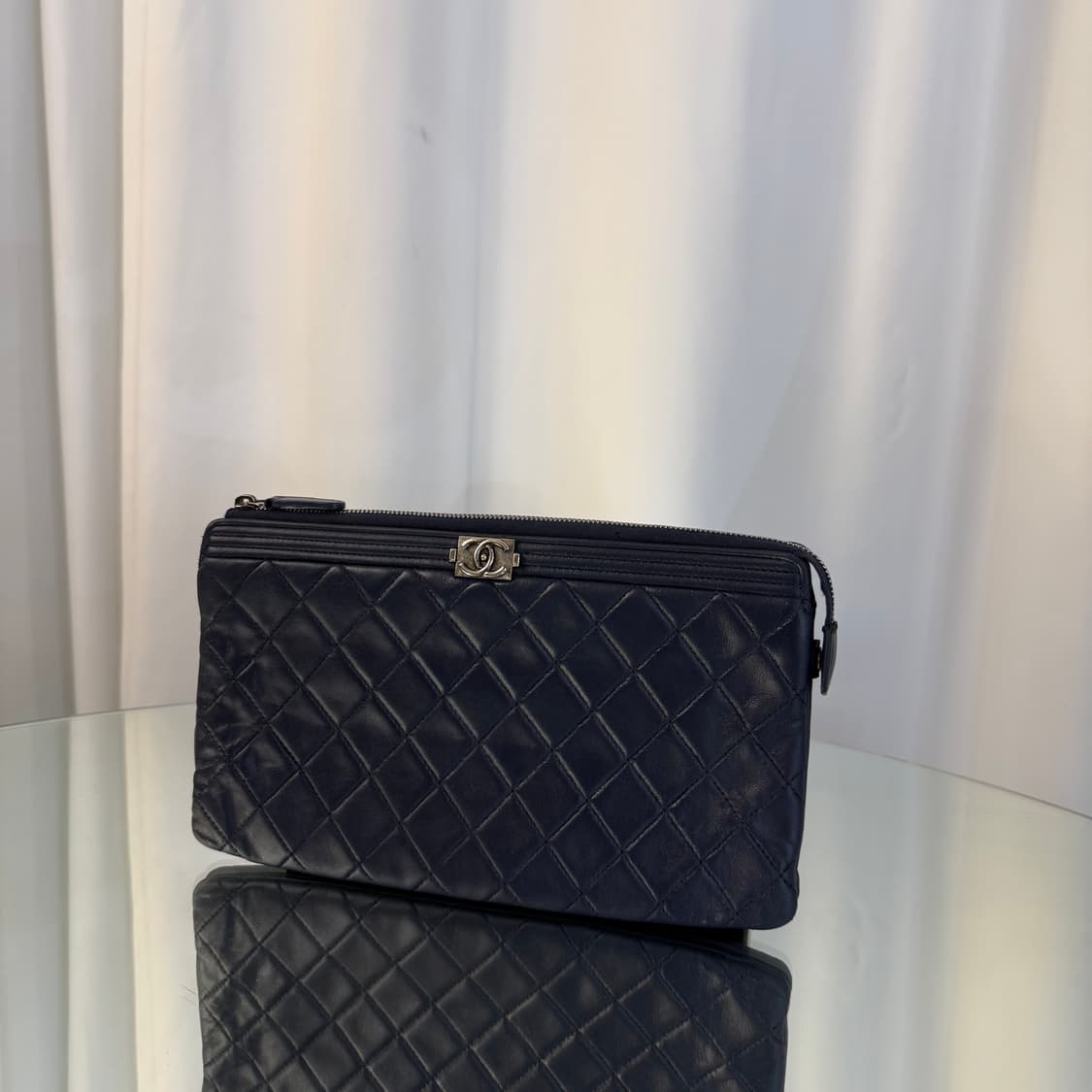 샤넬 램스킨 보이 더블 지퍼 파우치   상품이미지3
