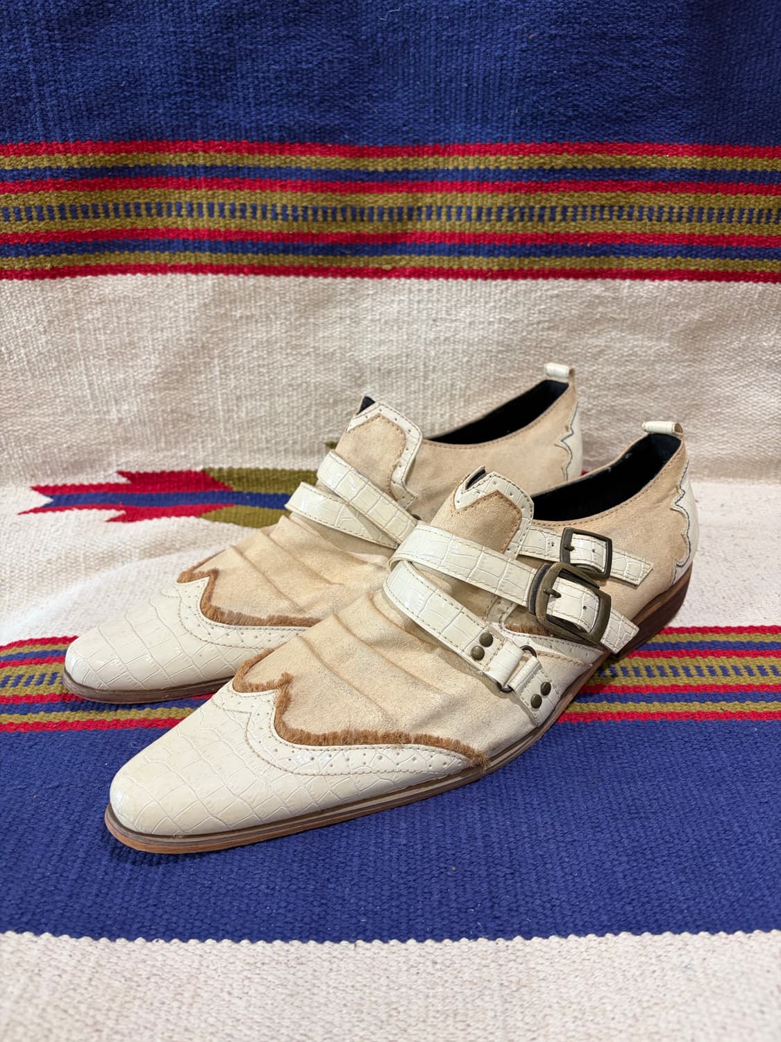 훕데두 BE - EW 롱노즈 파이톤 드레이프 부츠 상품이미지1