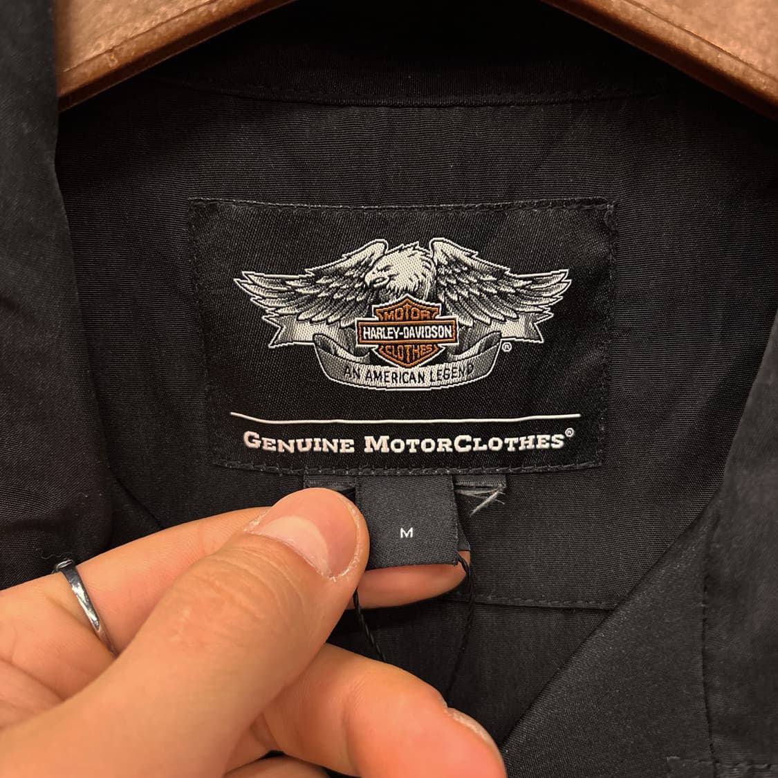 할리데이비슨 플레임 스컬 그래픽 하프 바이커 셔츠 N1075 상품이미지9