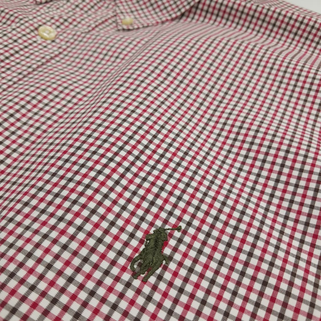 Co546 2XL Big 폴로 랄프로렌 마이크로체크 반팔 셔츠 남방 상품이미지4