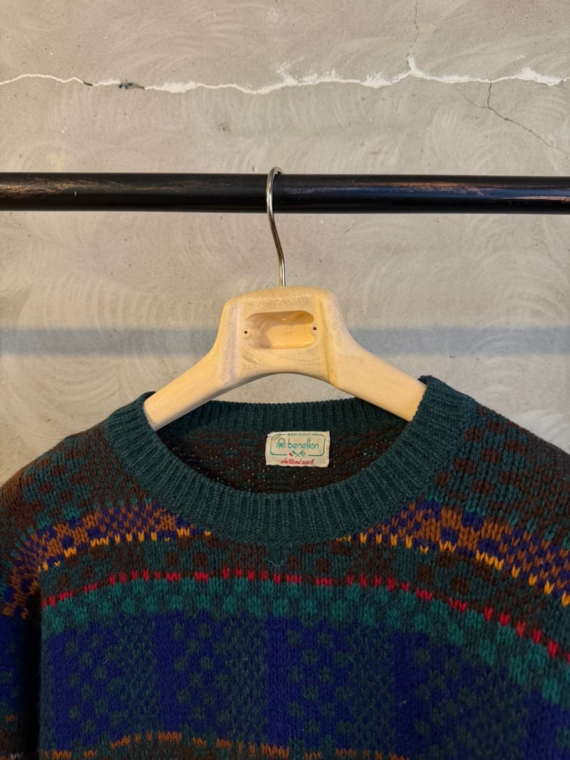 이태리 메이드 올드 베네통 램스울 니트 100 상품이미지9