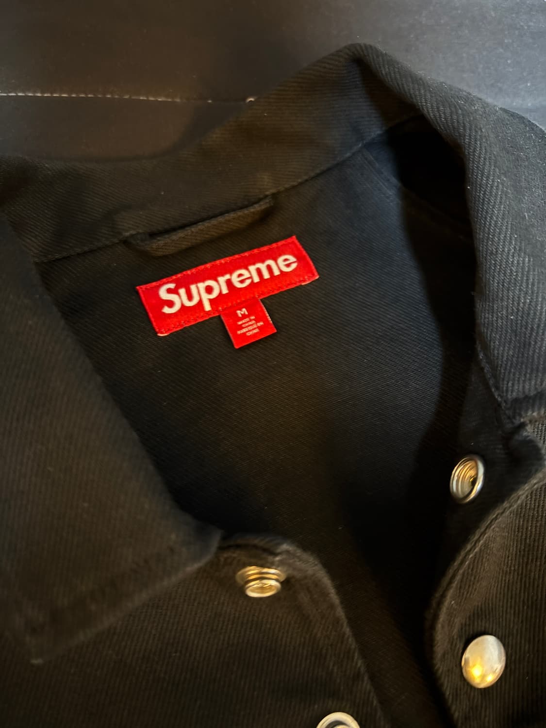 25fw 슈프림 코치자켓 데님 블랙 M 사이즈 상품이미지4