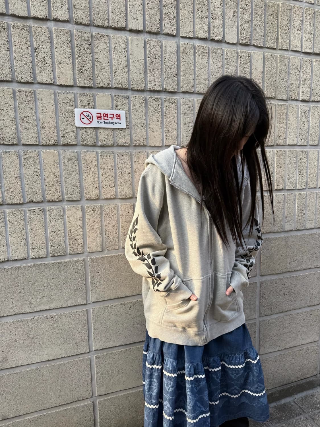 스투시 스컬 로고 디테일 후드집업 상품이미지9