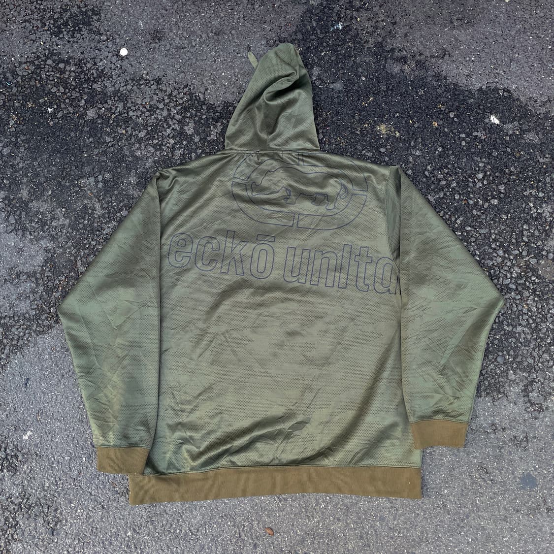 90s 에코 언리미티드 위장 카모 올드스쿨 오버핏 후드티 4L 상품이미지5