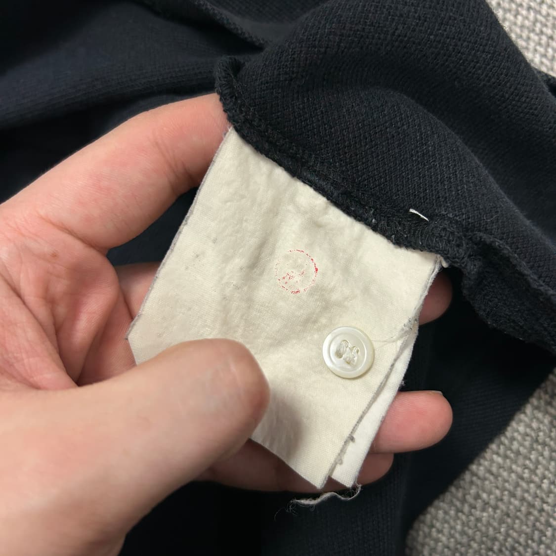 꼼데가르송 블랙 하트와펜 카라티(XL) 상품이미지3