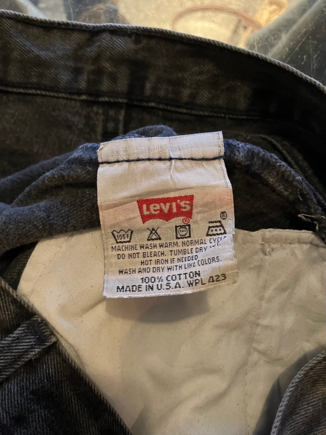 90s USA 빈티지 리바이스 501 0660 블랙진 흑청 데님 팬츠 상품이미지9