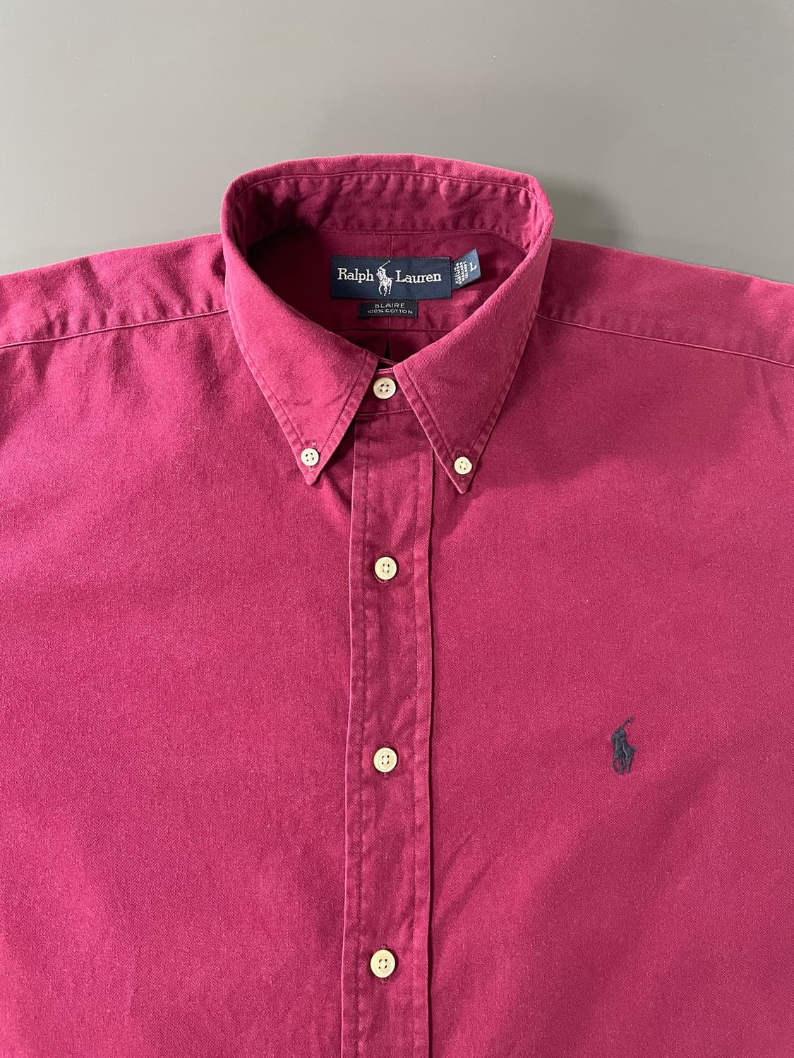 [L] 폴로 랄프로렌 코튼 솔리드 셔츠 BALIRE 핏 상품이미지3