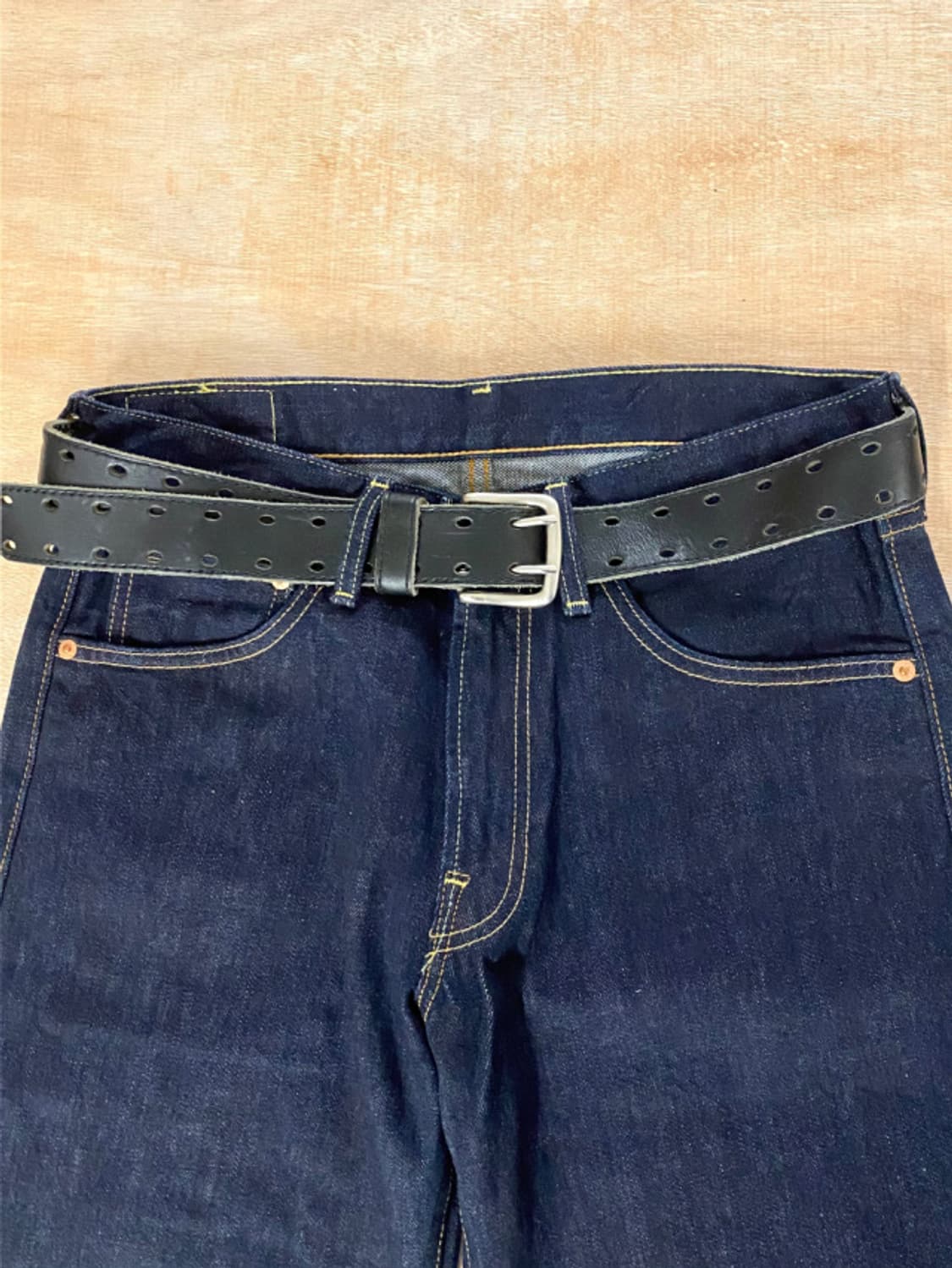 VTG leather double belt 미국 빈티지 더블 벨트 상품이미지2