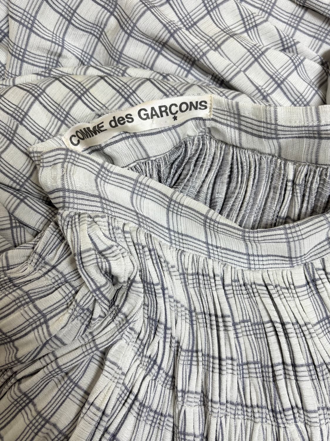 꼼데가르송 체크 플리츠 스커트 상품이미지5