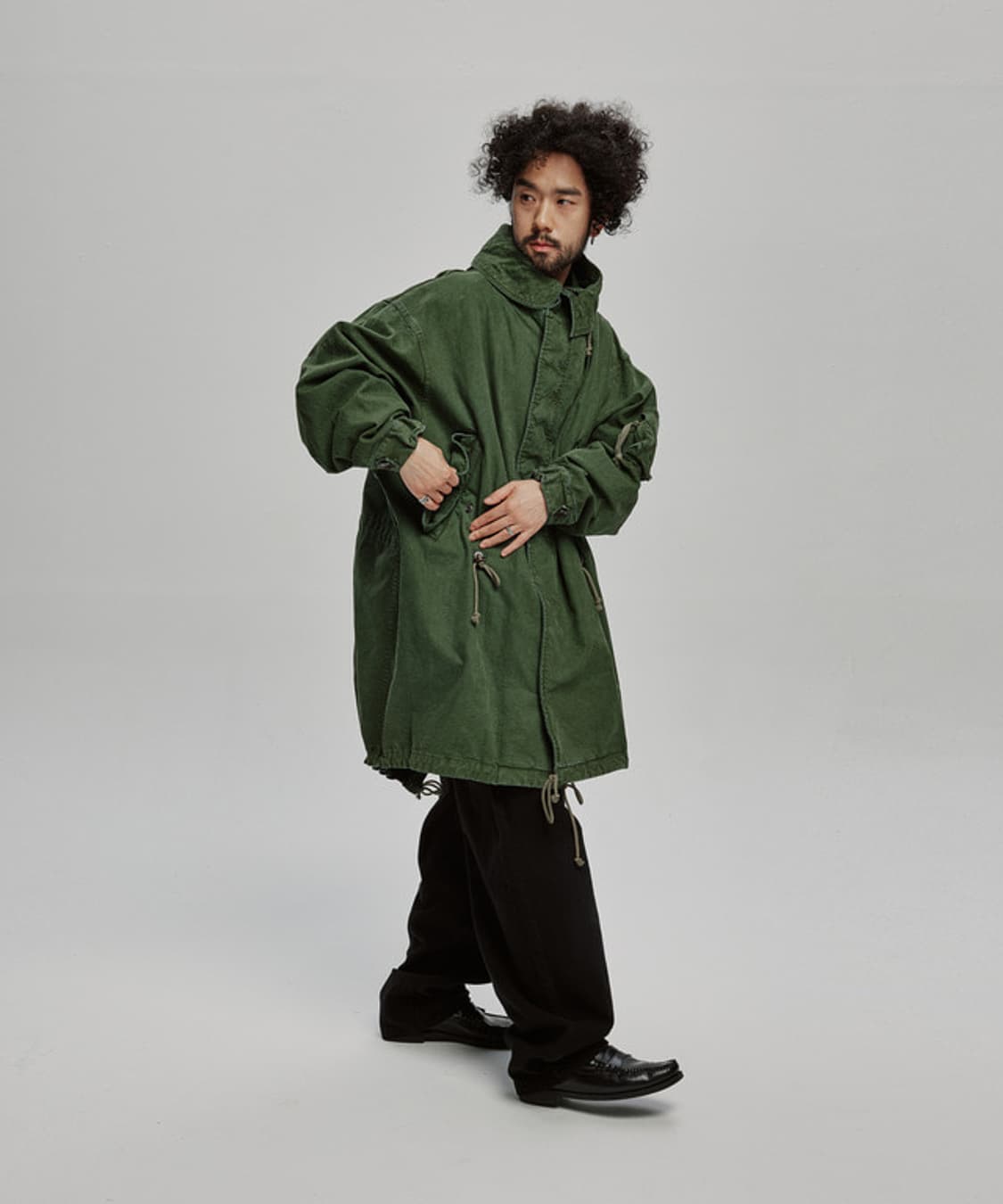 비헤비어 / dyed canvas m48 밀파카 올리브그린 / 2 상품이미지3