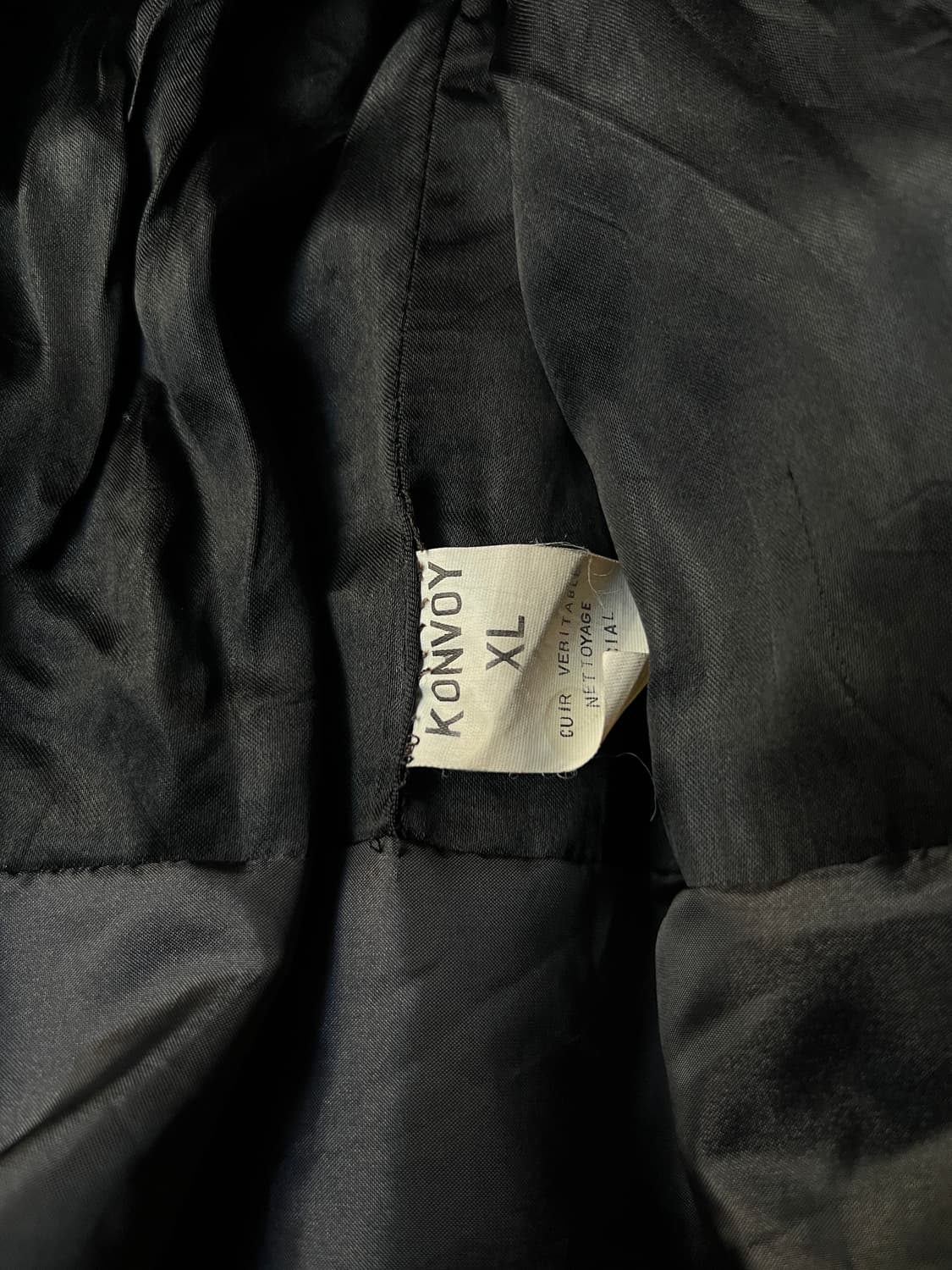 [XL]90's USA 빈티지 리얼레더 A-2 블랙 플라이트 자켓 상품이미지6