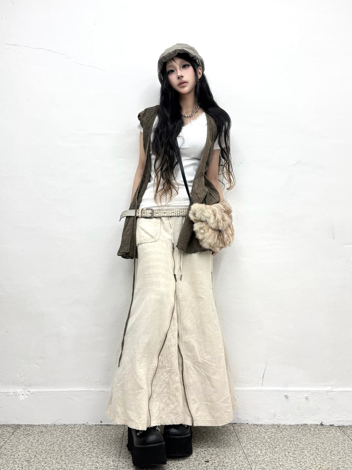 vintage brown tied top  상품이미지5