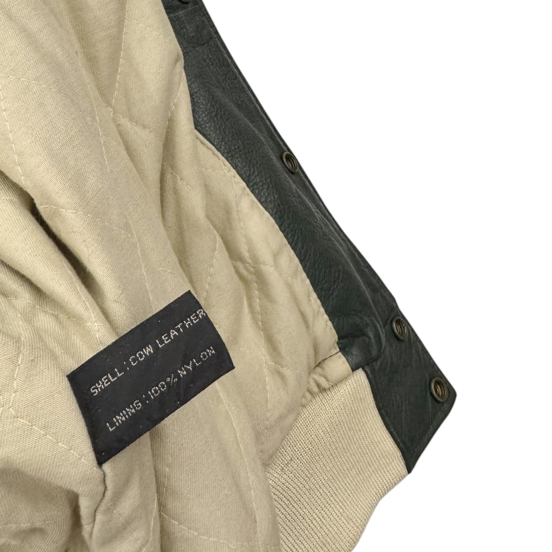 디젤 마스터피스 90S 레더 바시티 자켓 다크그린 상품이미지9