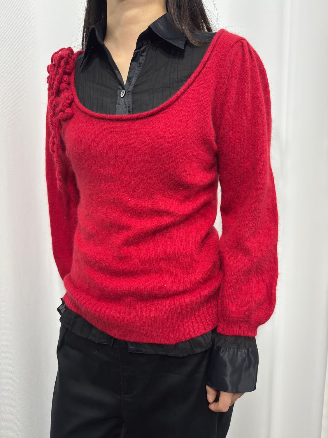 jillstuart red knit top 상품이미지1