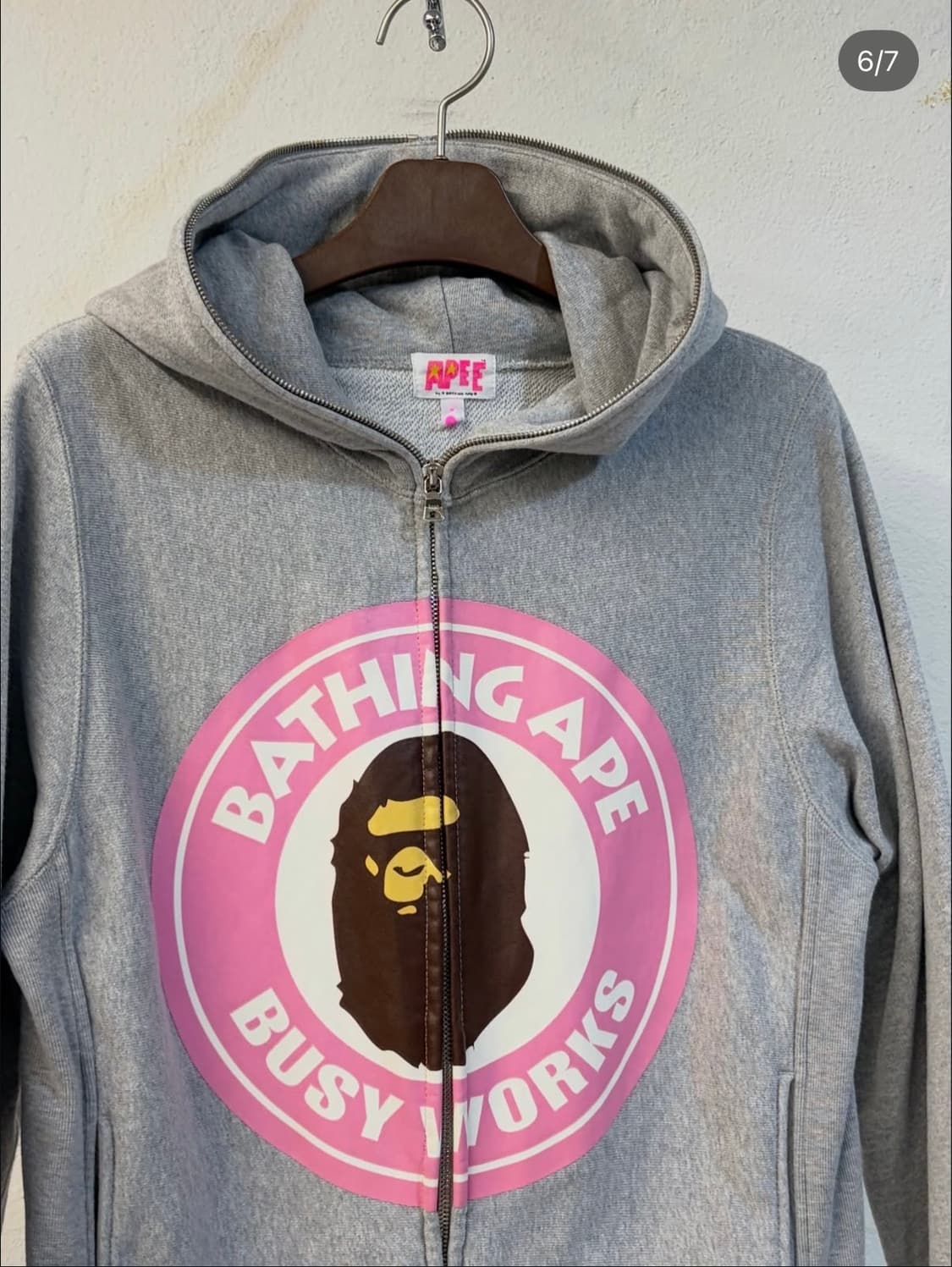 베이프 딱붙핏 후드집업 상품이미지4