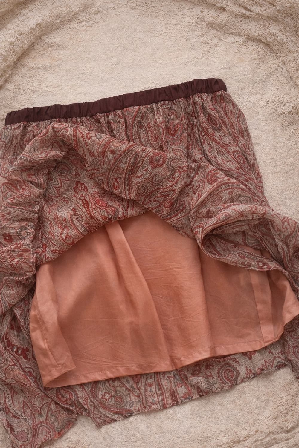 [Nuit et Jour] 일본 빈티지 페이즐리 타이 밴딩 스커트 상품이미지3