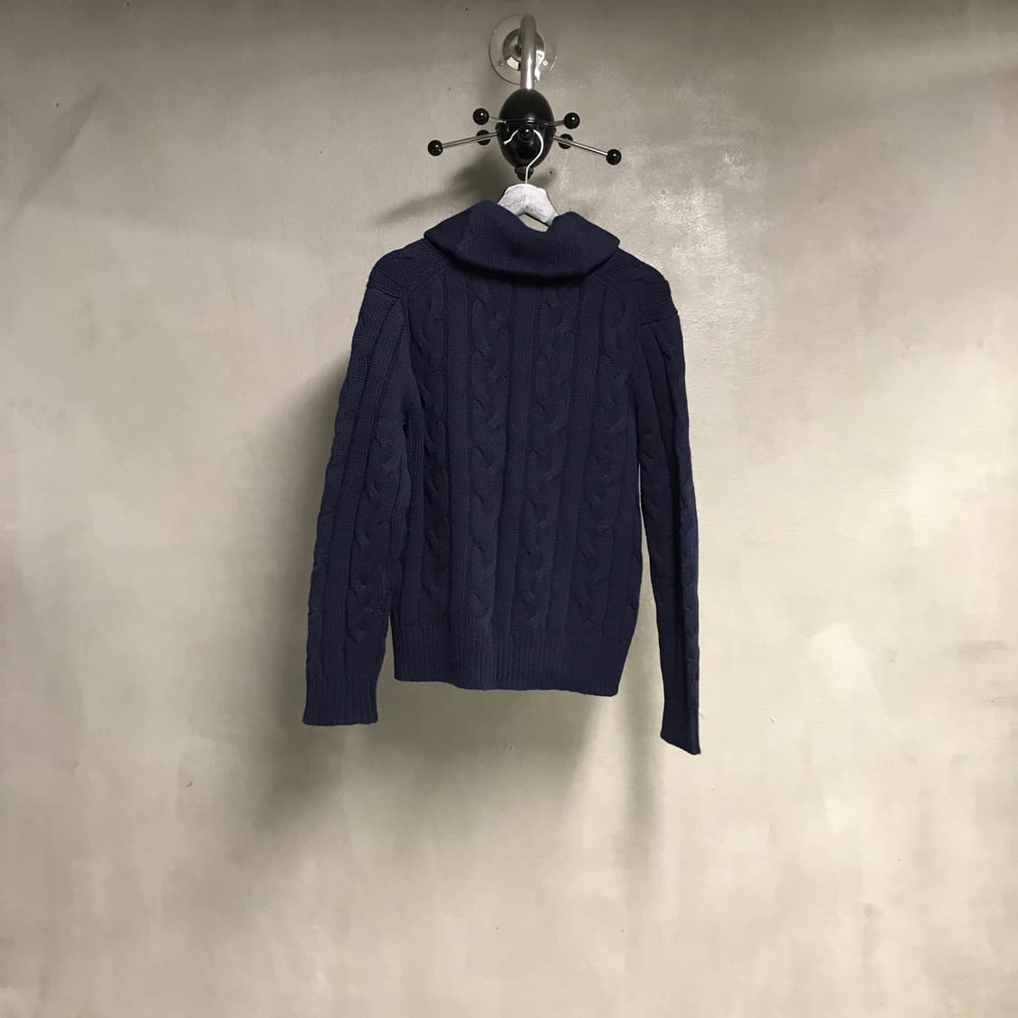 폴로 랄프로렌 숄카라 케이블 가디건 네이비 XS(W) 상품이미지5